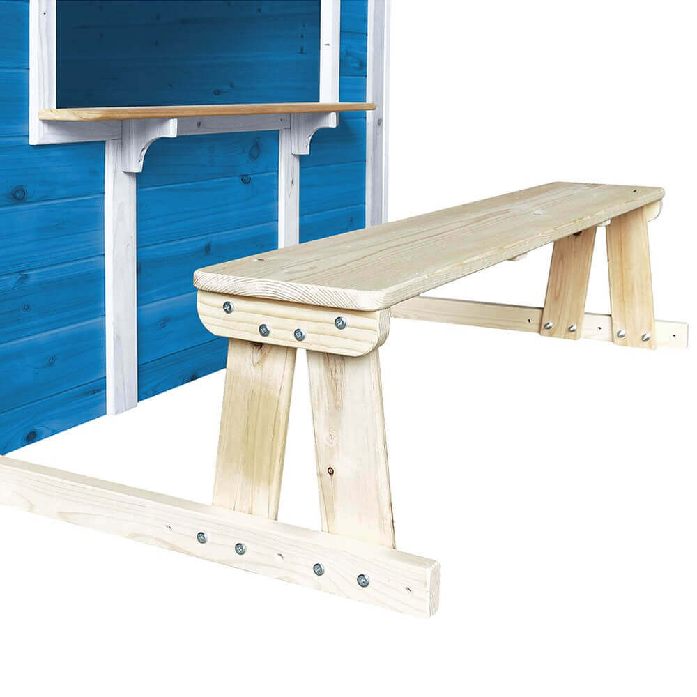 Spielhaus DER GROSSE PALAST - 106 x 111 cm Blau mit Bank