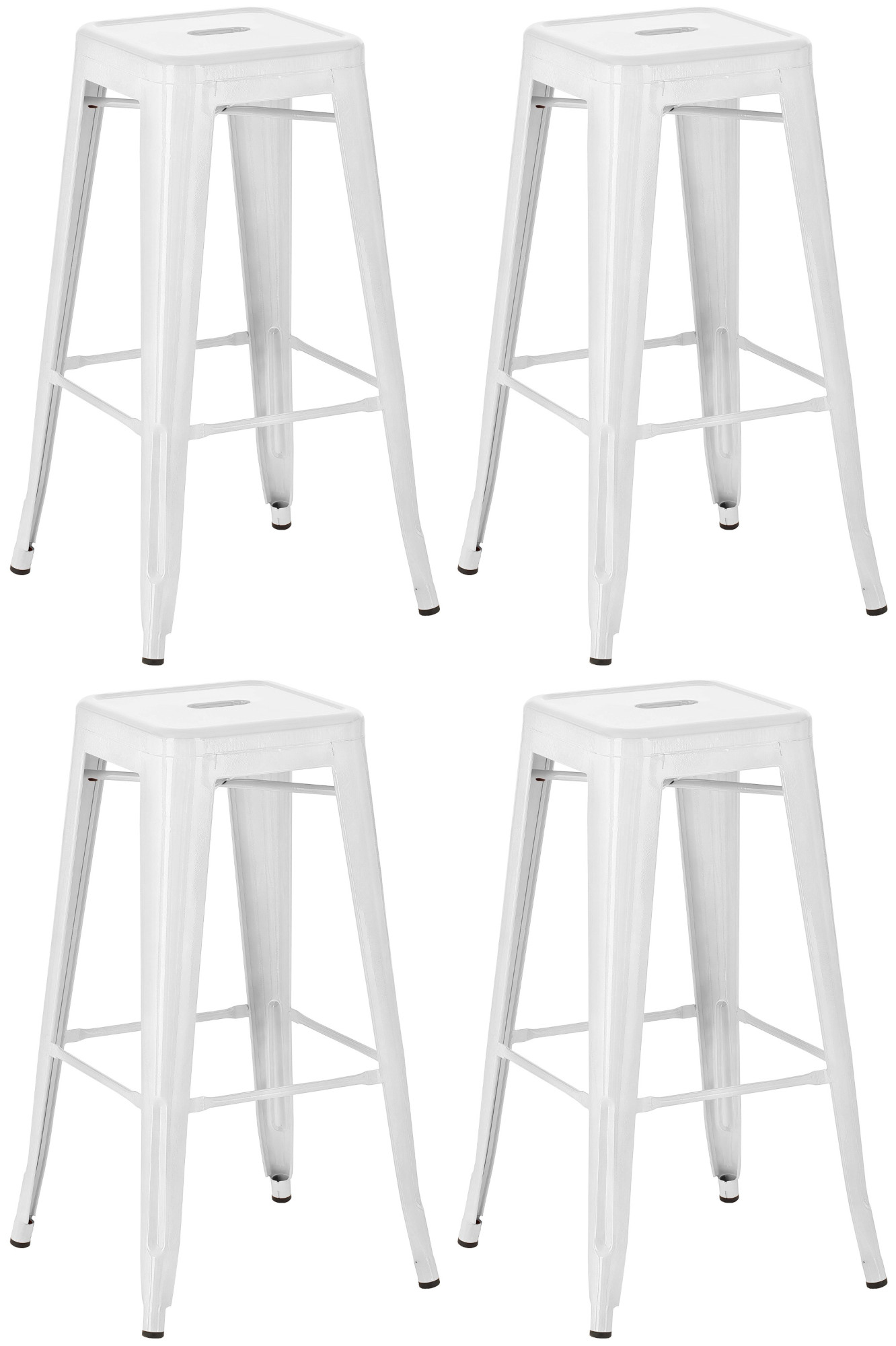 4er Set Barhocker Joshua, weiß