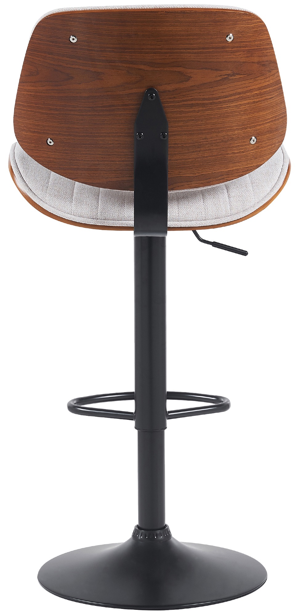2er Set Barhocker Clawson Stoff schwarz, walnuss/creme