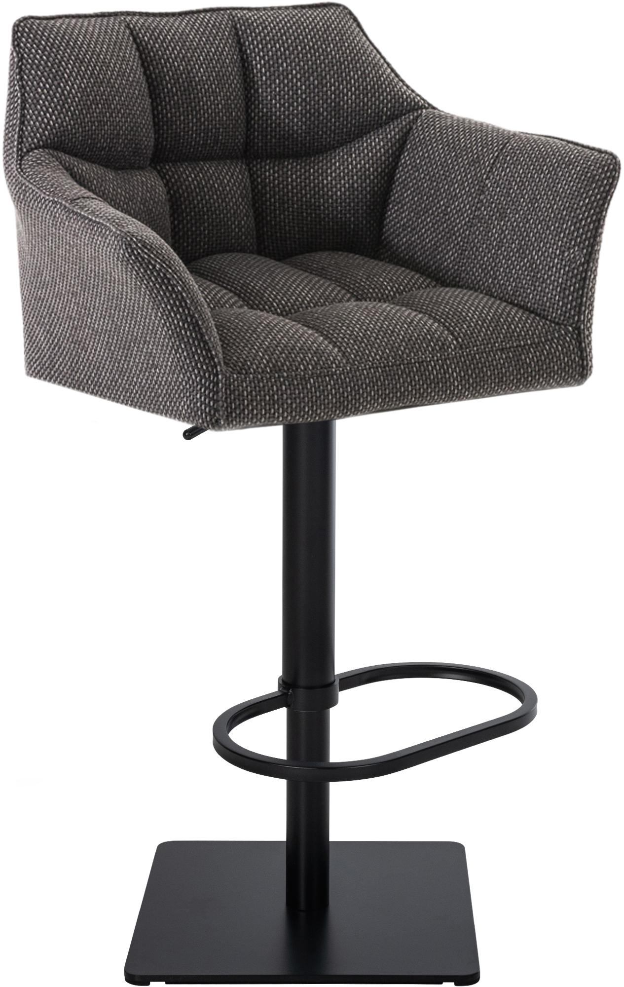 Barhocker Damaso B Stoff, titangrau