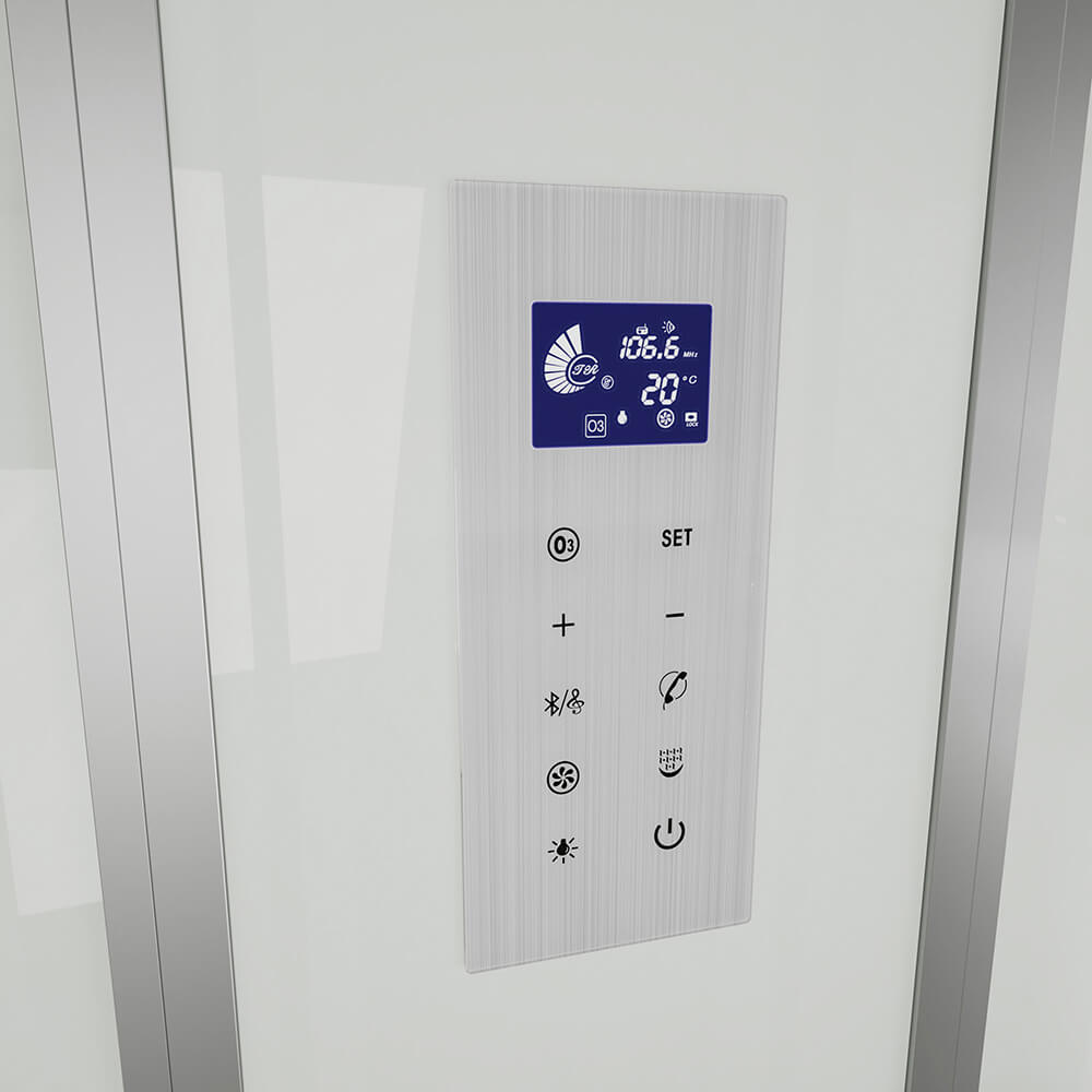 Dampfdusche mit Whirlpool ALLIN 4IN1 - 170 x 90 Weiß Links