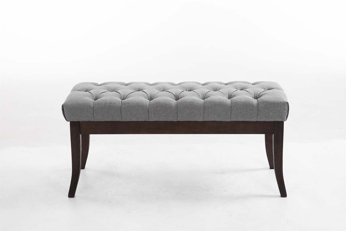 Sitzbank Ramses Stoff antik-dunkel 100, grau