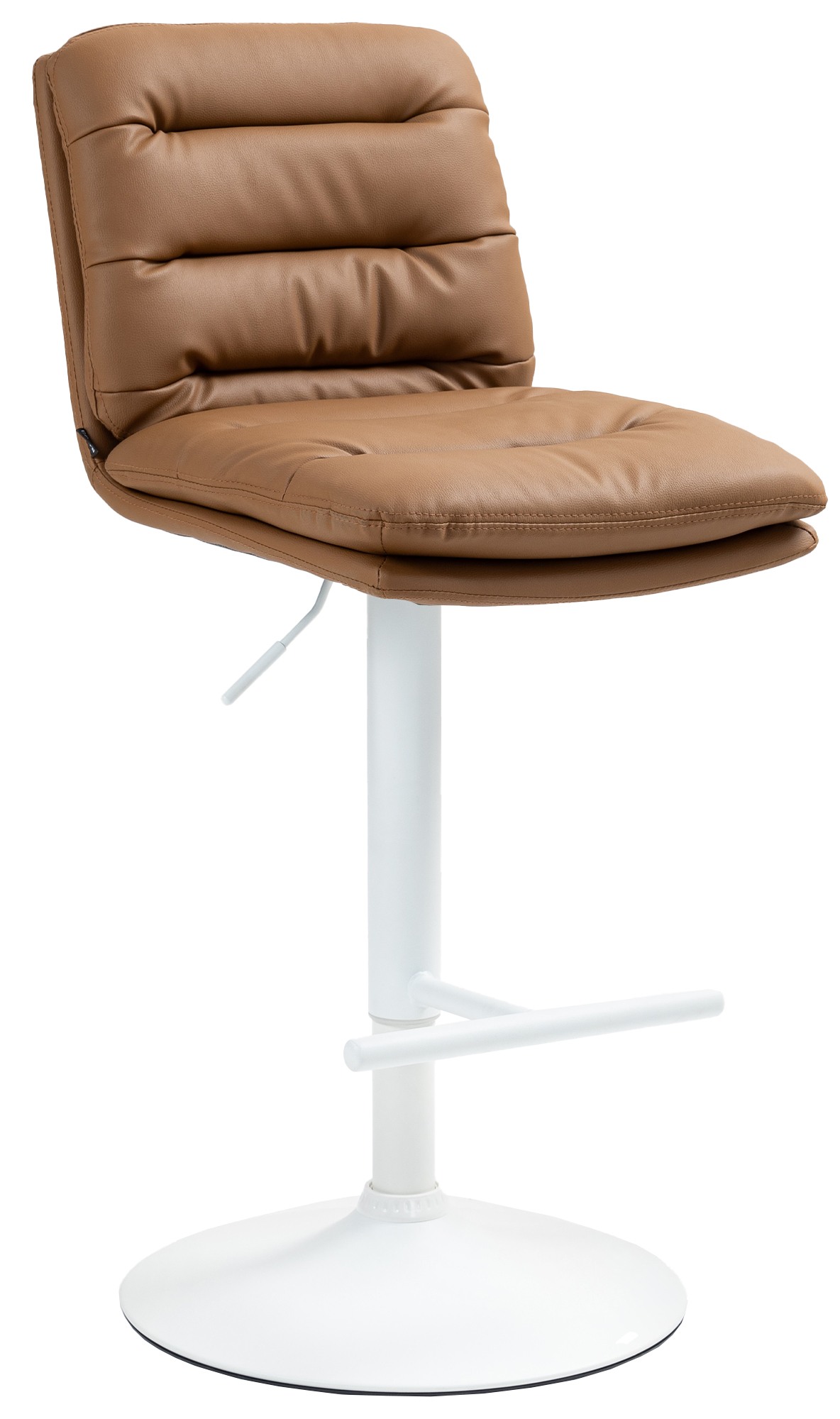 Barhocker Damar Kunstleder weiß, hellbraun