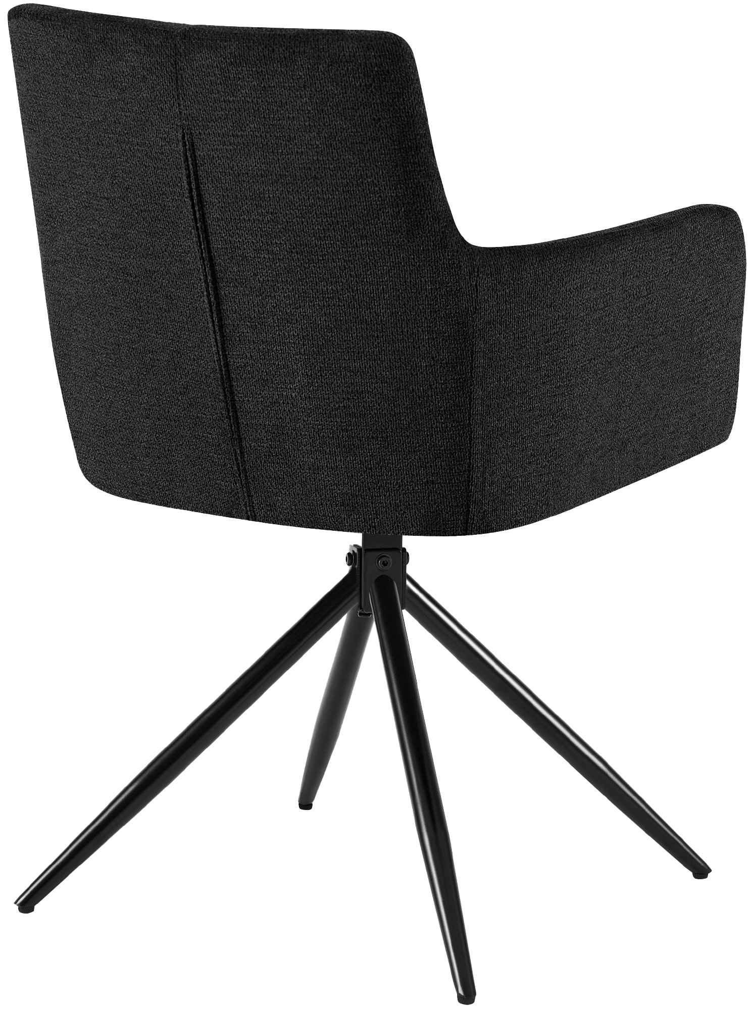 2er Set Esszimmerstuhl Jonah Stoff, schwarz