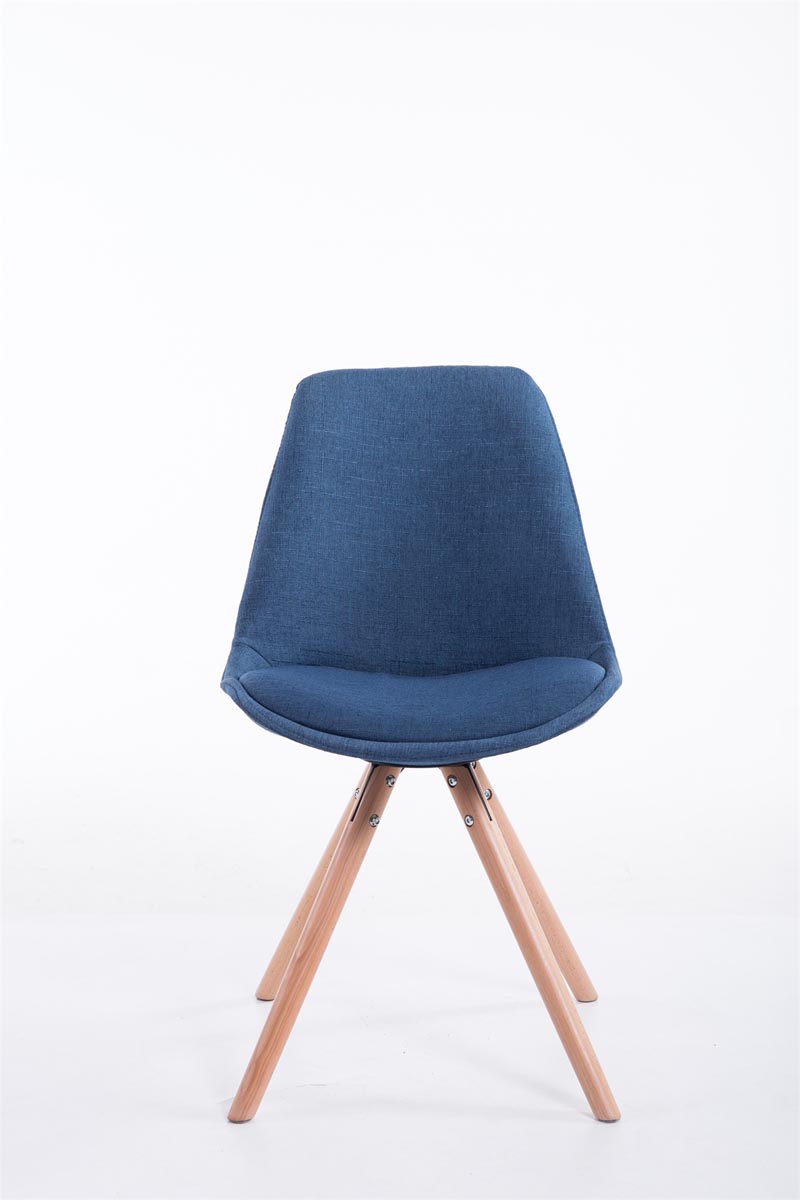 Besucherstuhl Toulouse Stoff Natura Rund, blau