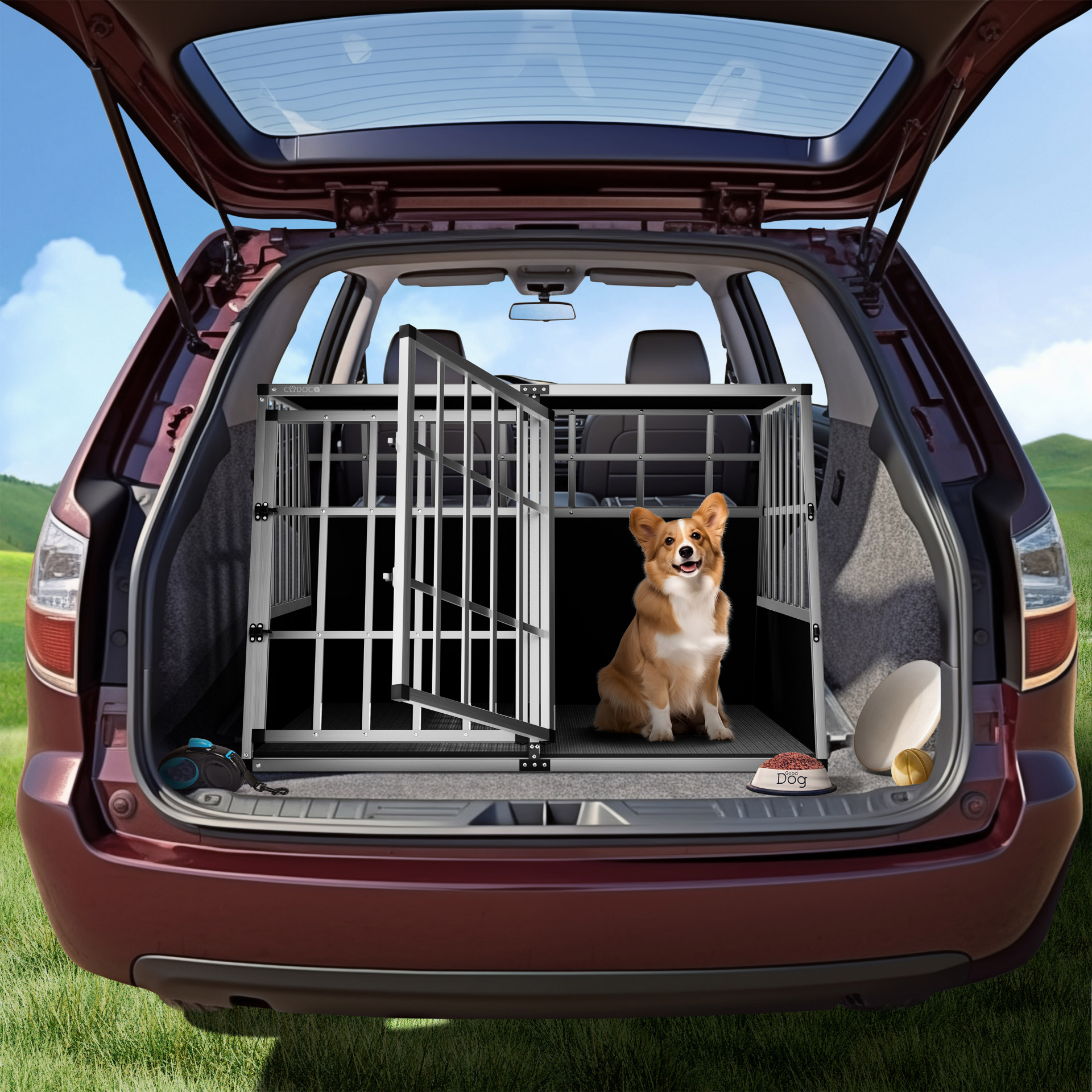 Hundetransportbox XXL 97x90x70cm Alu