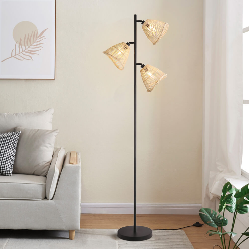 Stehleuchte aus Rattan FELIA - Beige