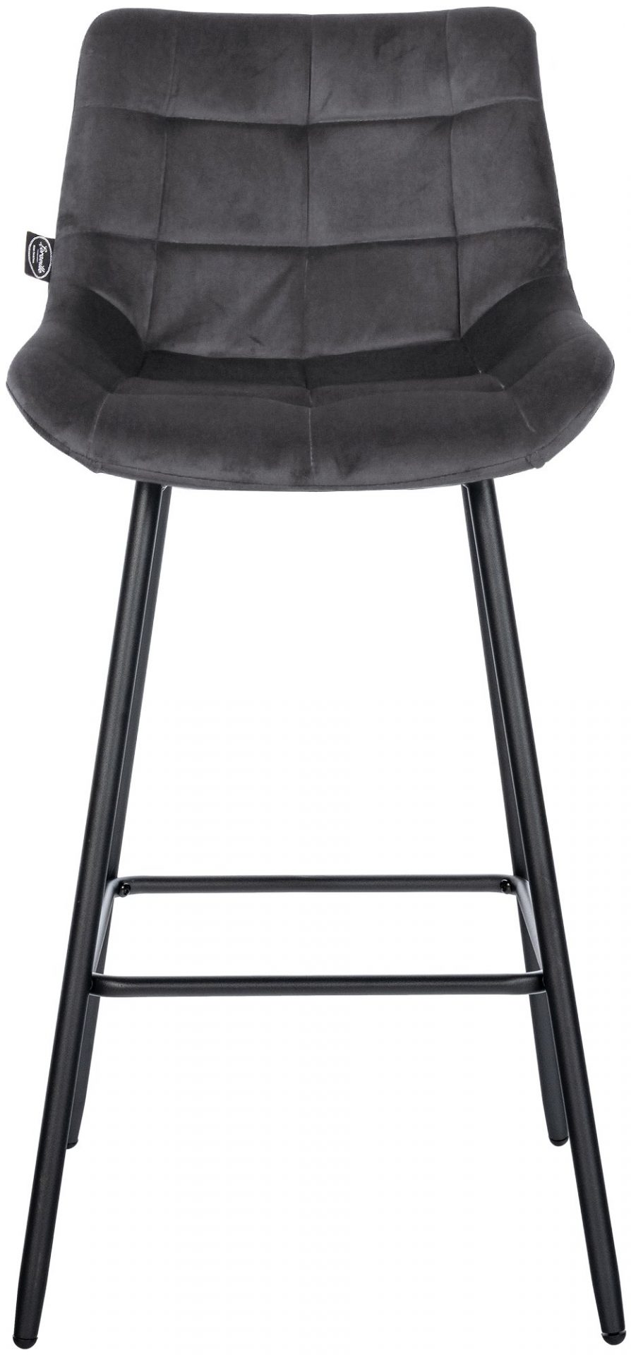 Barhocker Weston Samt, dunkelgrau