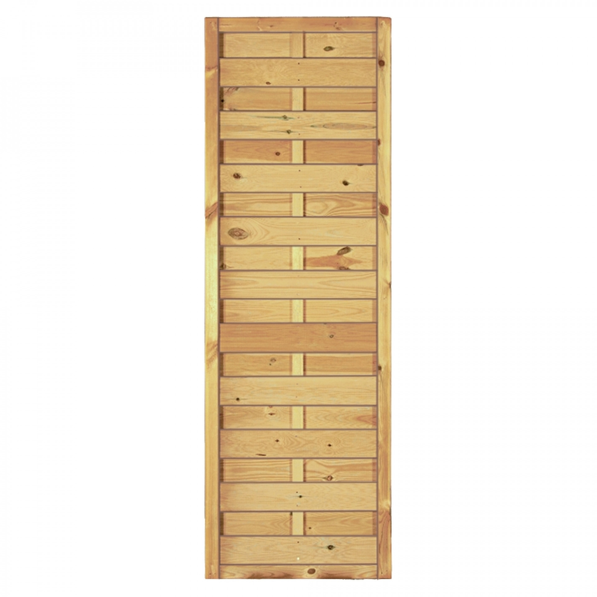 Maxi-Massiv-Zaun 60 x 180 cm, Rahmen 45/45 mm, kdi grün, Lamellen geriffelt & geschraubt