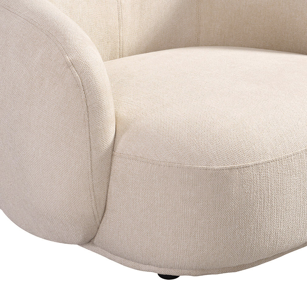 Sessel CASARA Webstoff Beige - 99 x 104 x 72 cm