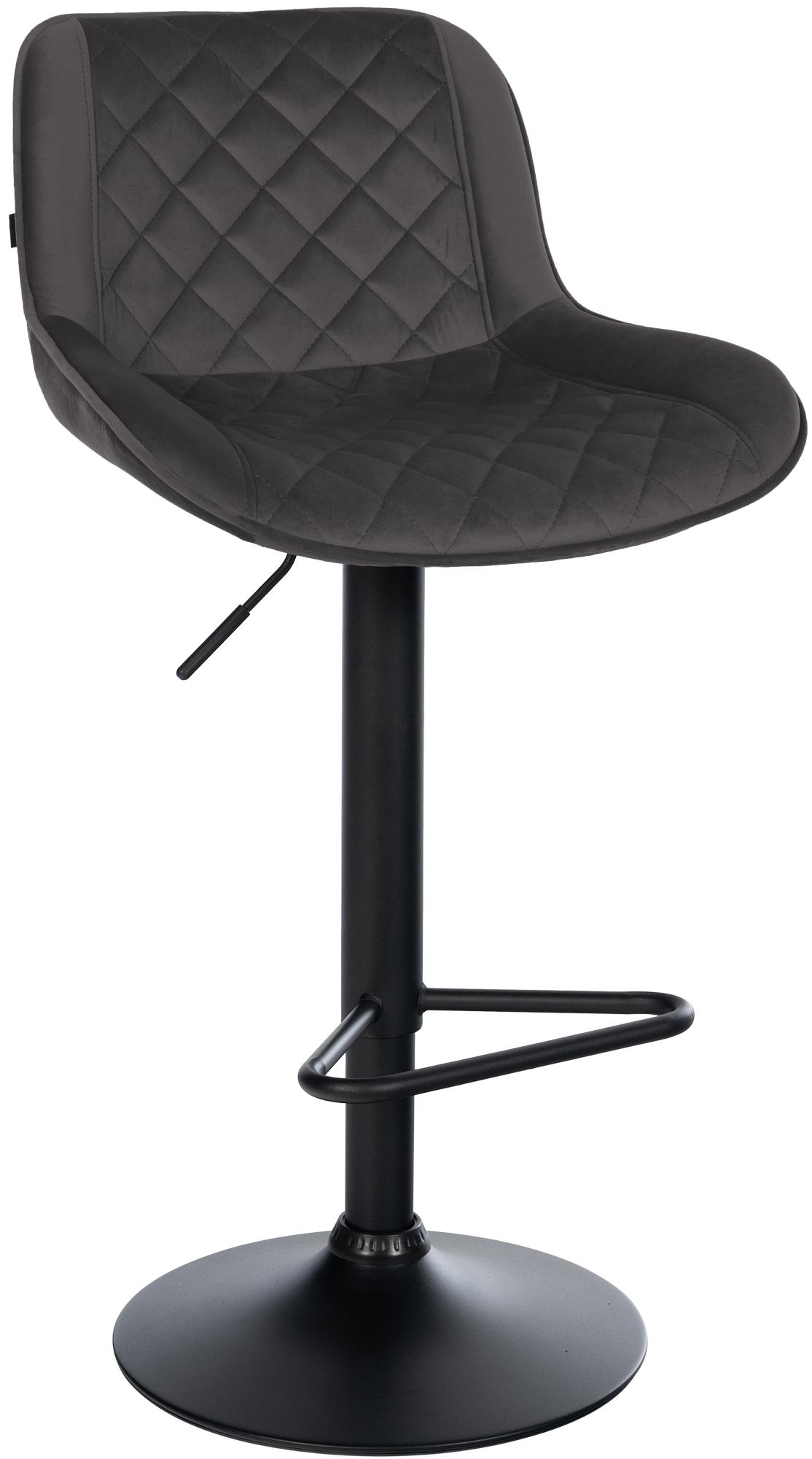 Barhocker Kasson Samt, schwarz