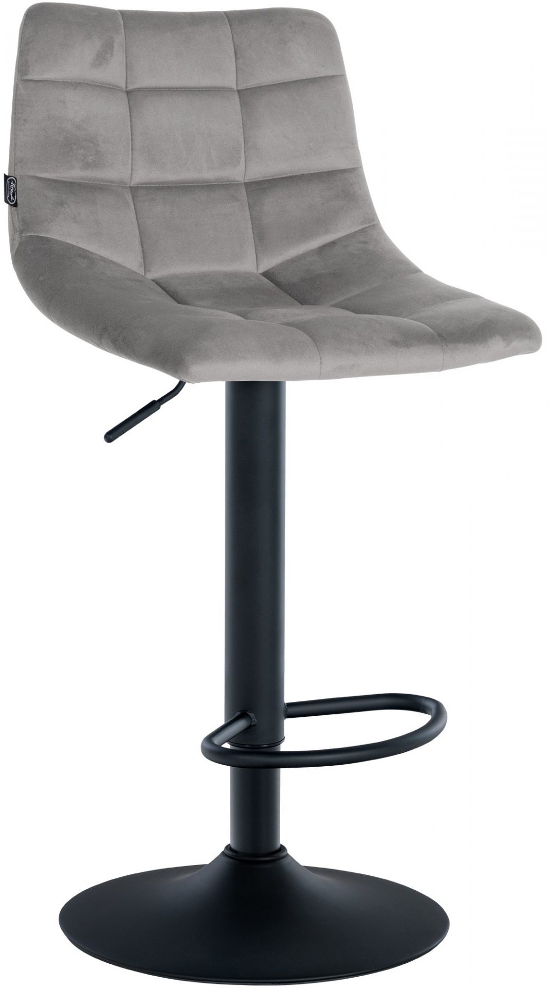 2er Set Barhocker Jerry Samt schwarz, grau