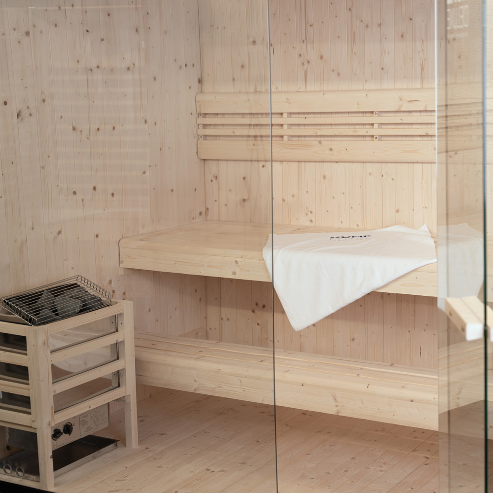 Traditionelle Sauna SHADOW L - 150 x 120 cm für 3 Personen
