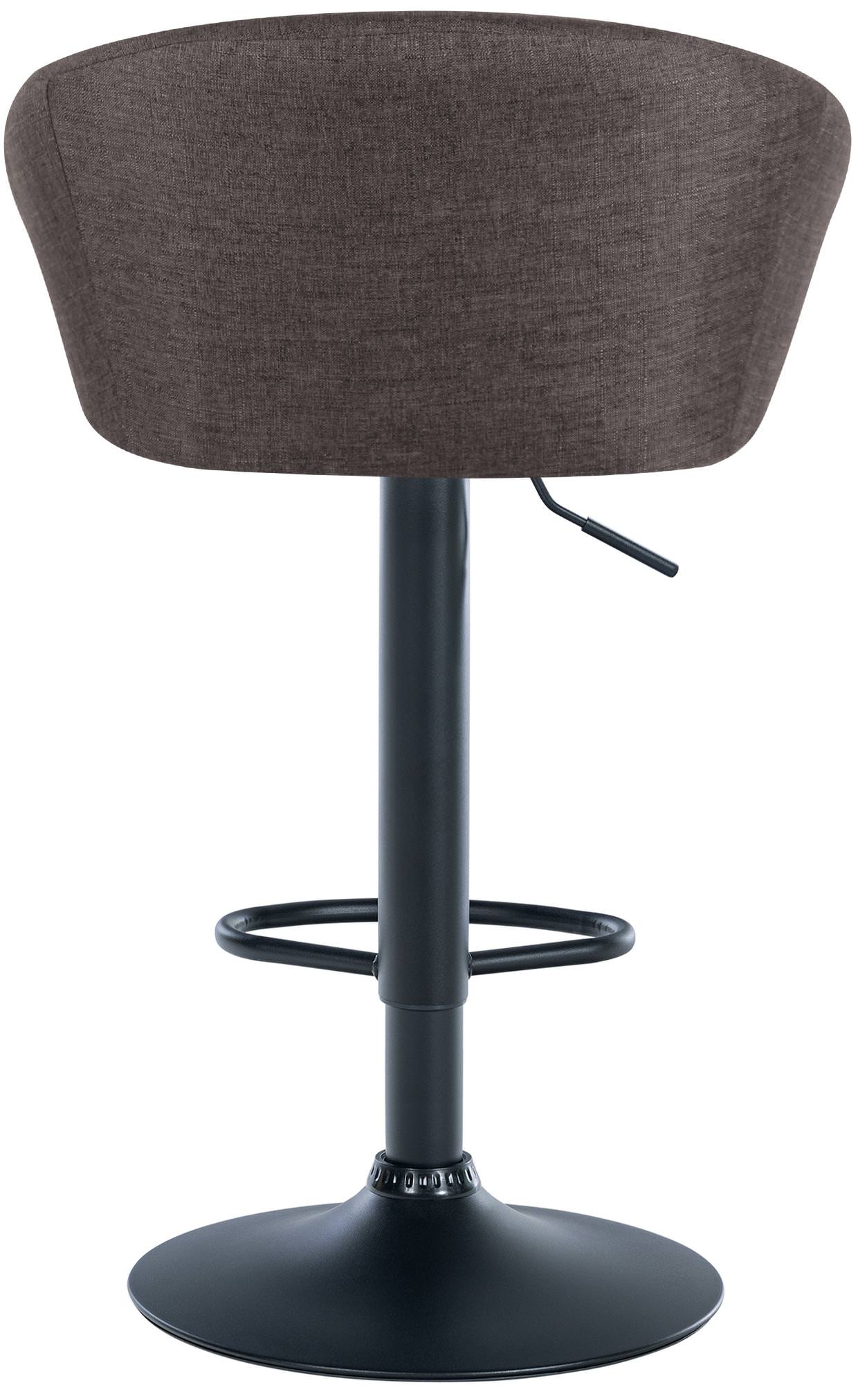 Barhocker Davie Stoff schwarz, dunkelgrau