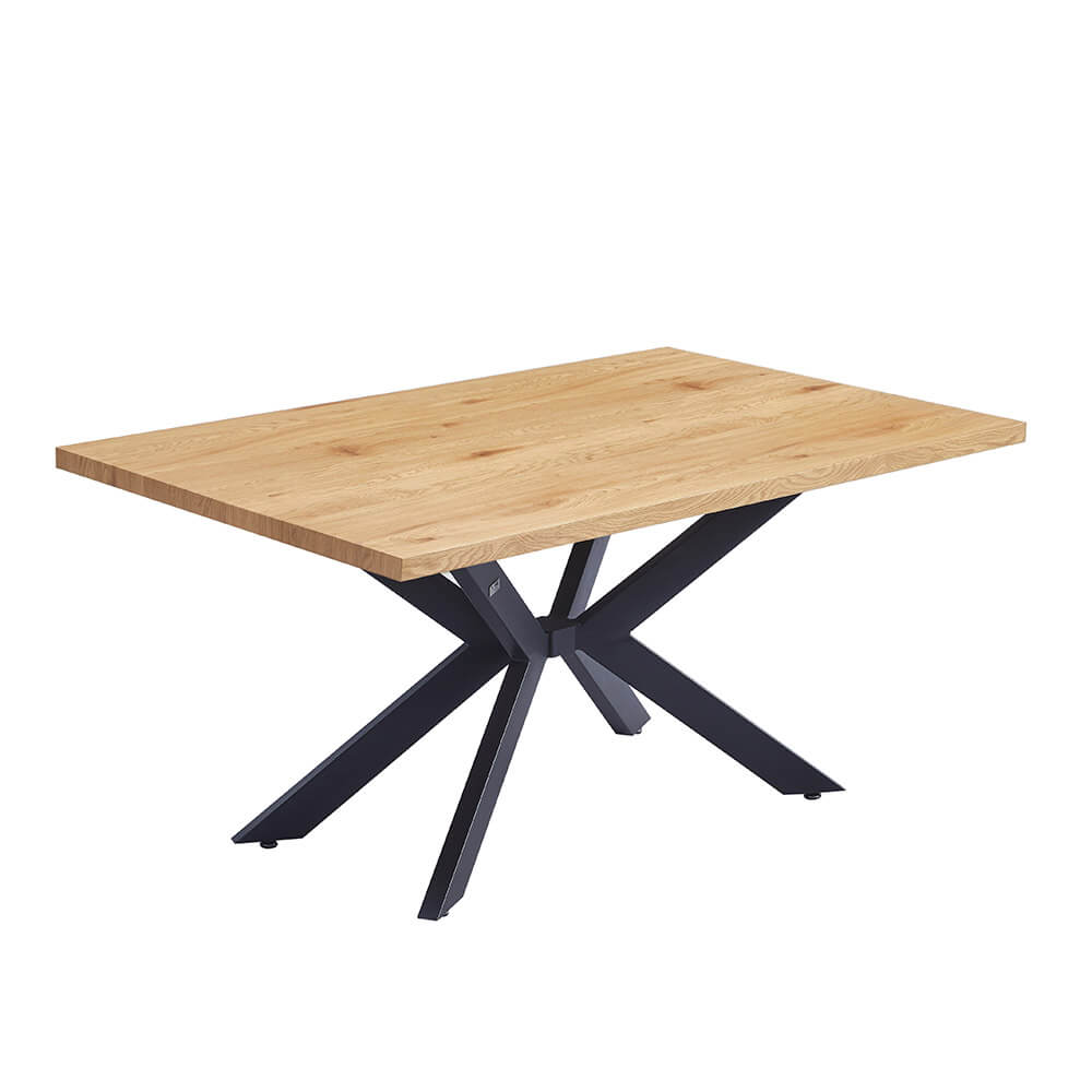 Esstisch Eckig AVENCIA inkl. Sternfuß - 160 x 100 cm Light Oak