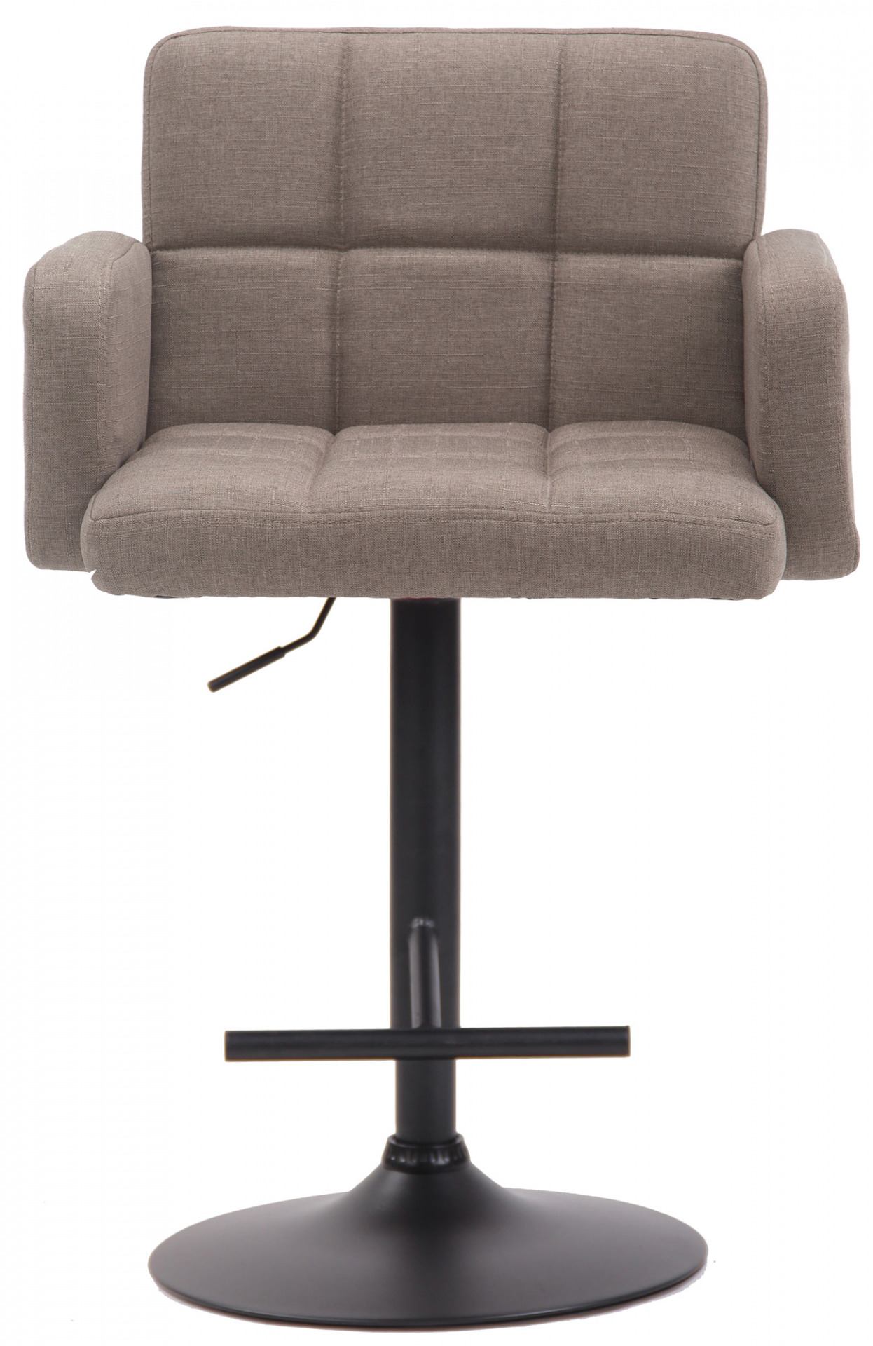 Barhocker Los Angeles, Stoff schwarz, taupe