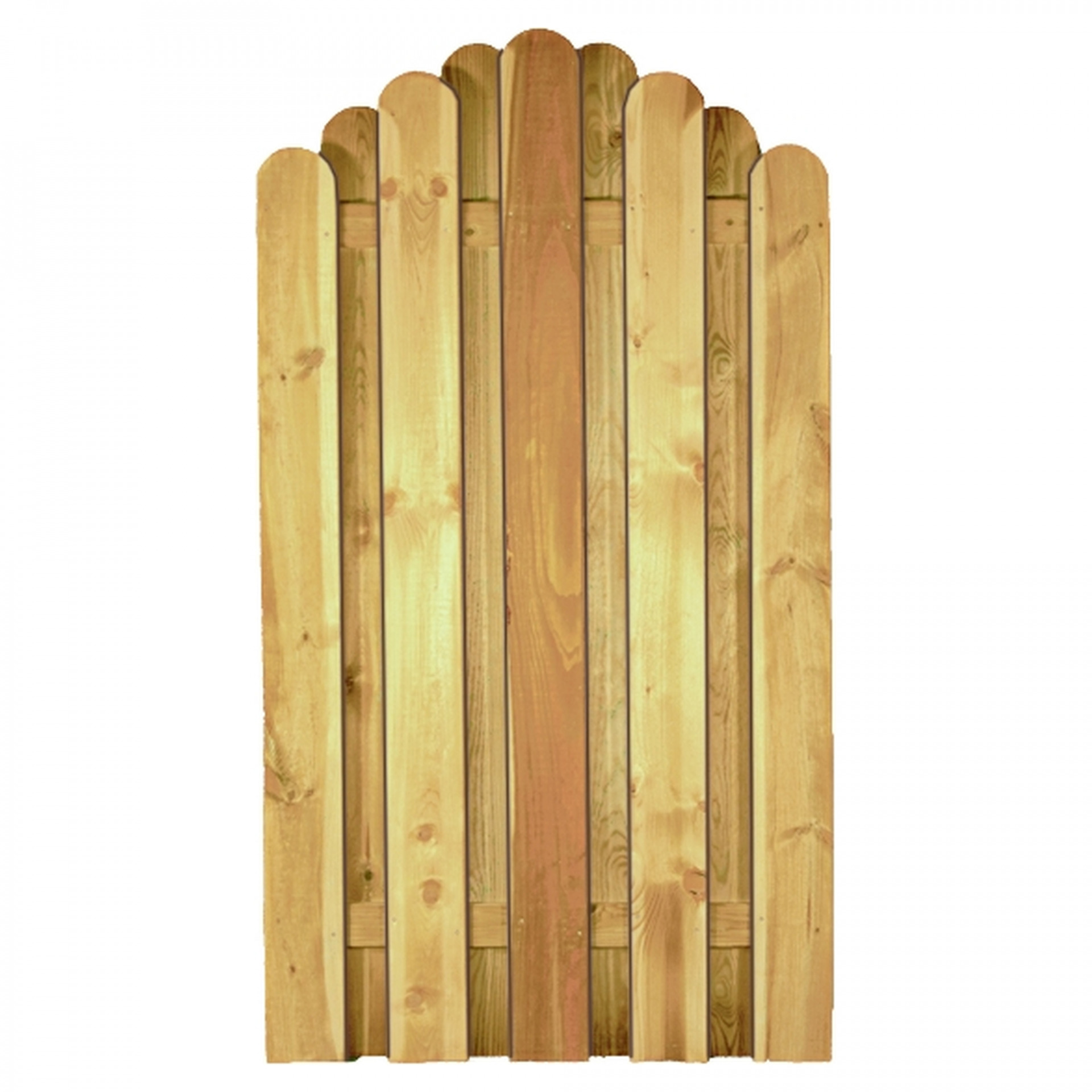 DAAN-Serie Bogen, 100 x 180/160 cm, kdi-grün, Lamellen 20 x 145 mm, geschraubt