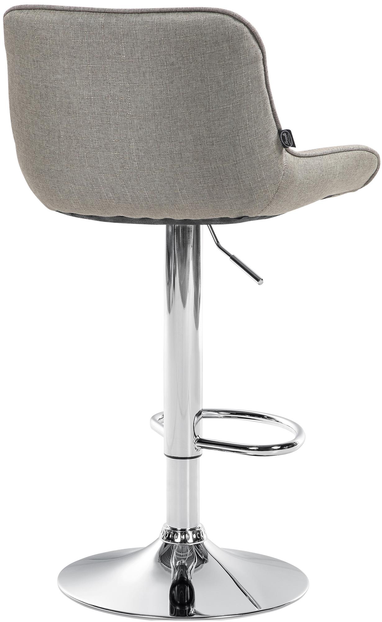 2er Set Barhocker Vonore Stoff chrom, taupe