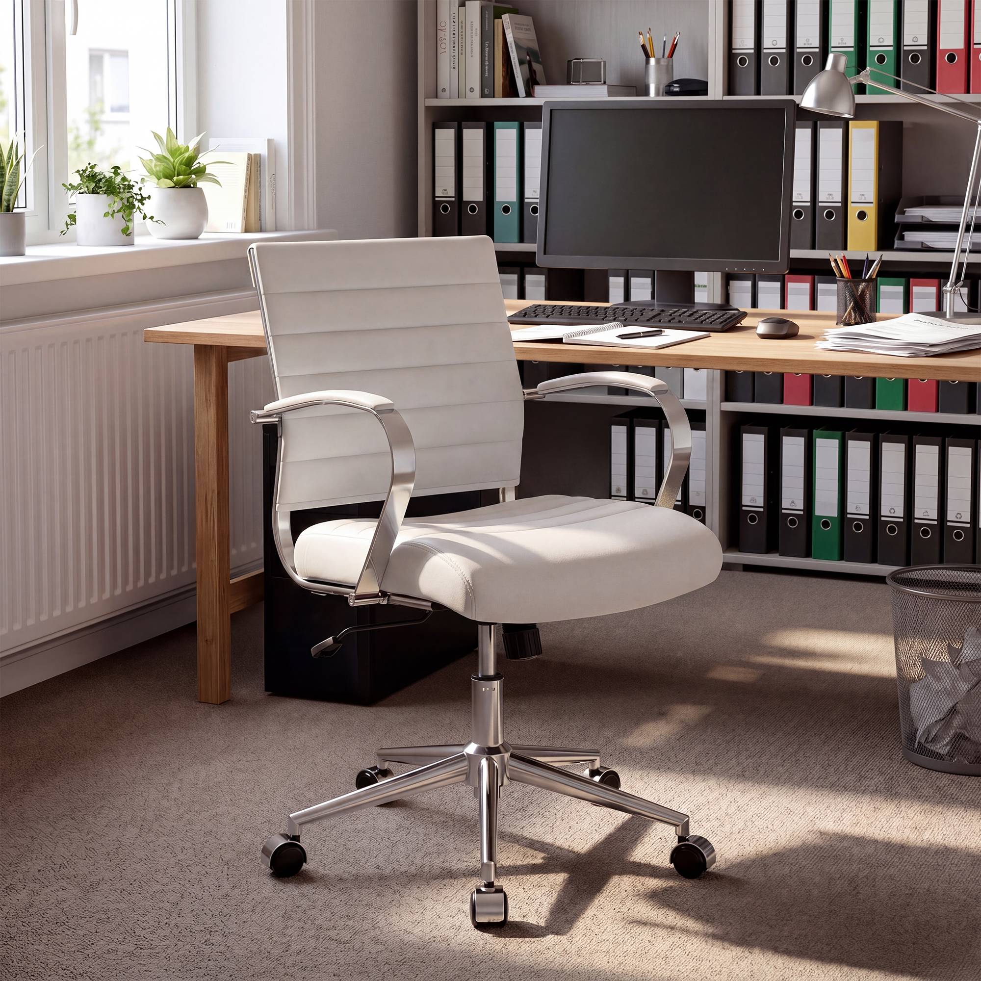 Bürostuhl Oakland Kunstleder, weiß