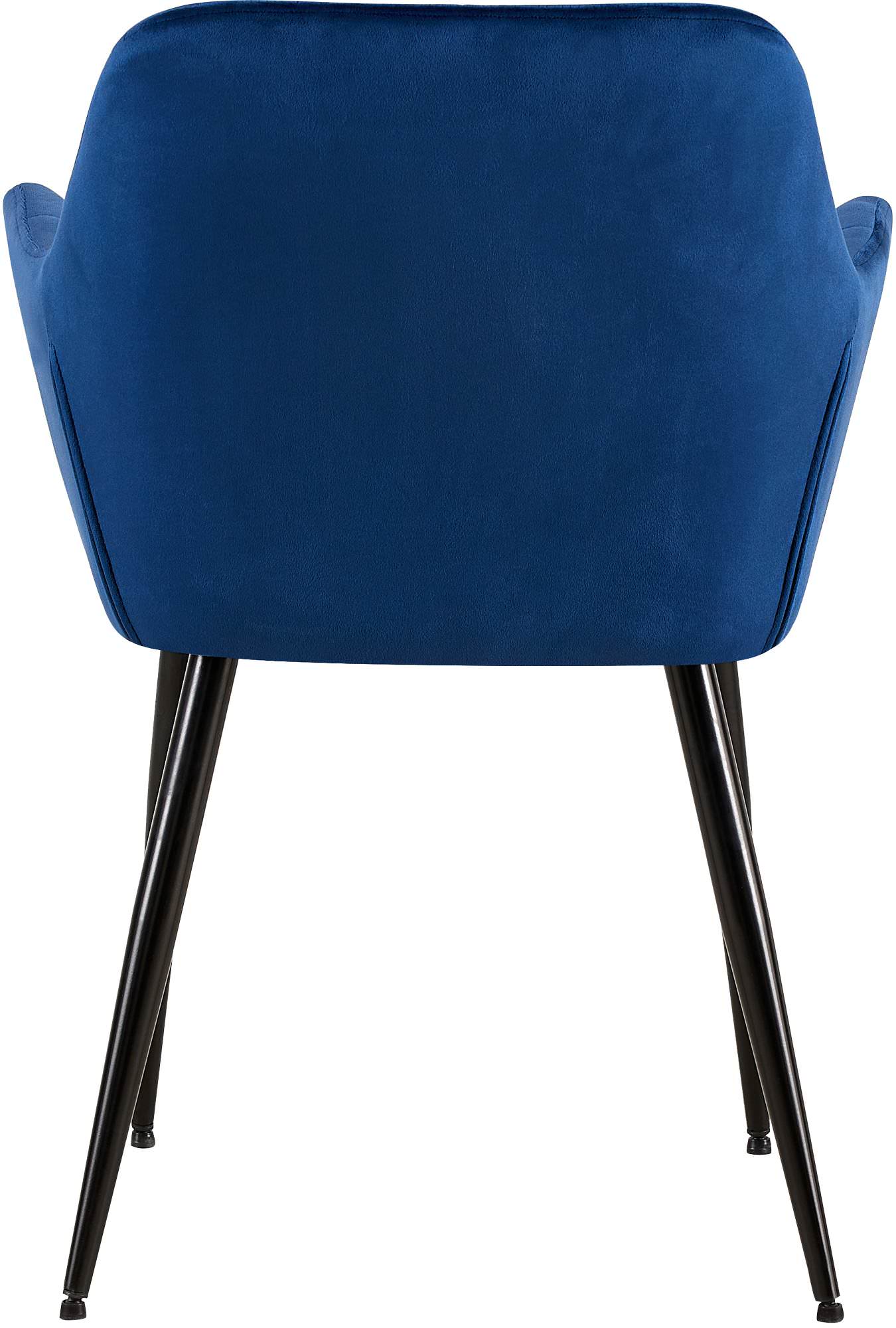 2er Set Esszimmerstuhl Emia Samt, blau
