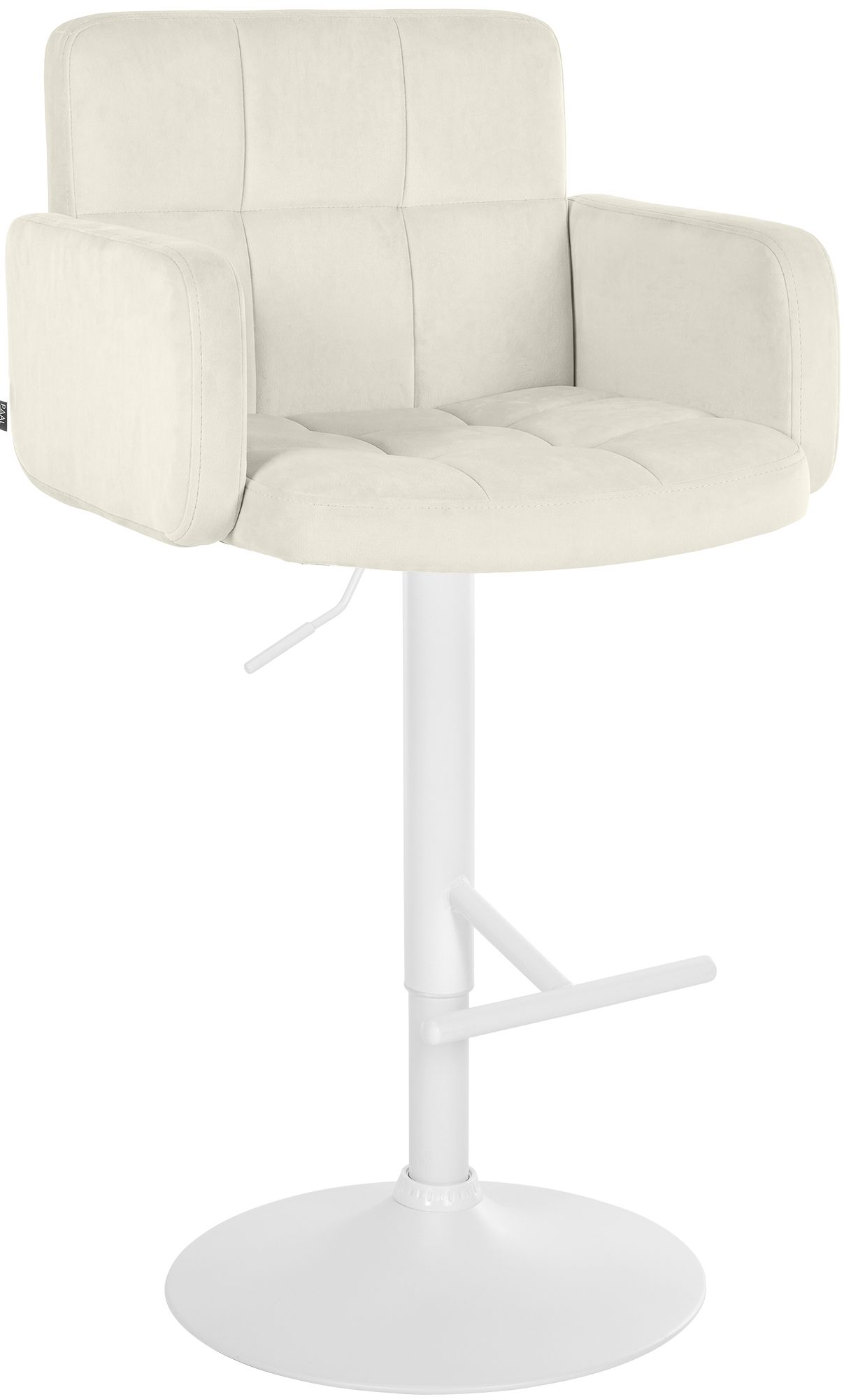 Barhocker Los Angeles Samt weiß, creme
