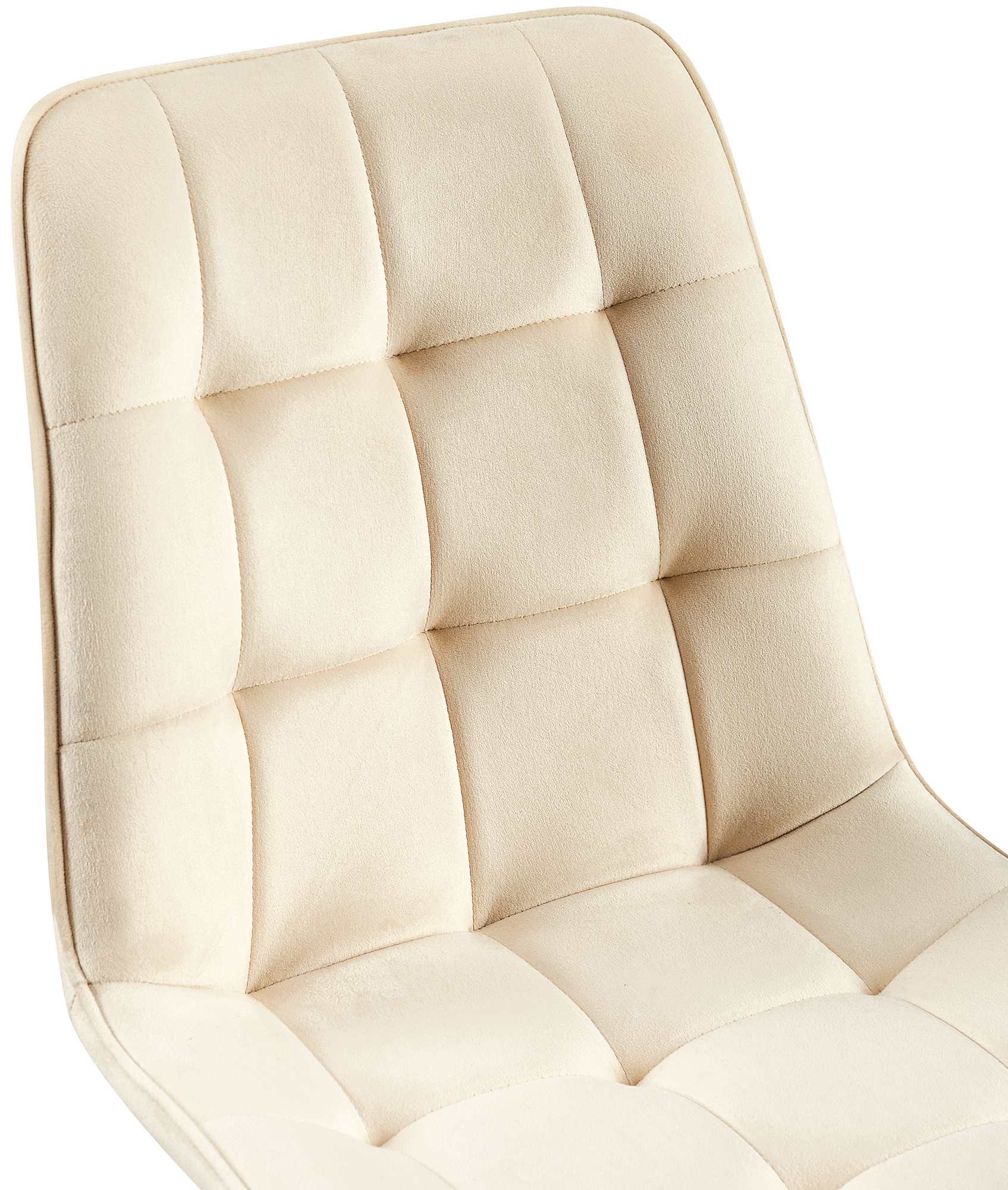 2er Set Esszimmerstuhl Gifford Samt, creme