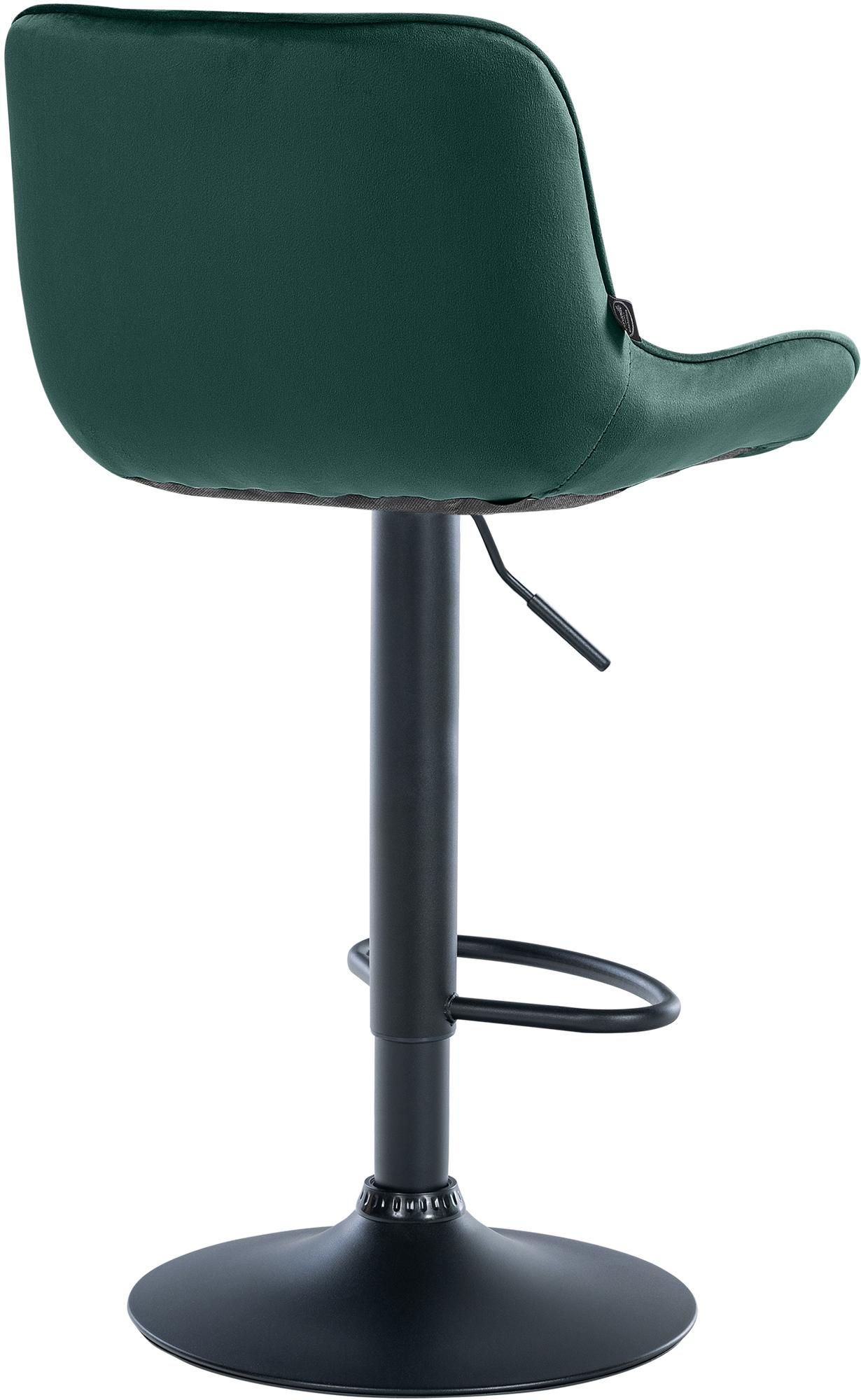 Barhocker Vonore Samt schwarz, grün