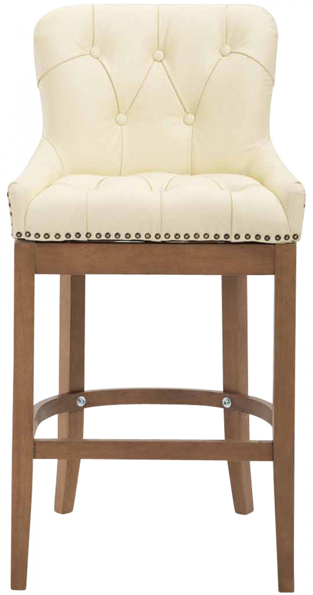 Barhocker Lakewood Echtleder, Antik-hell, creme