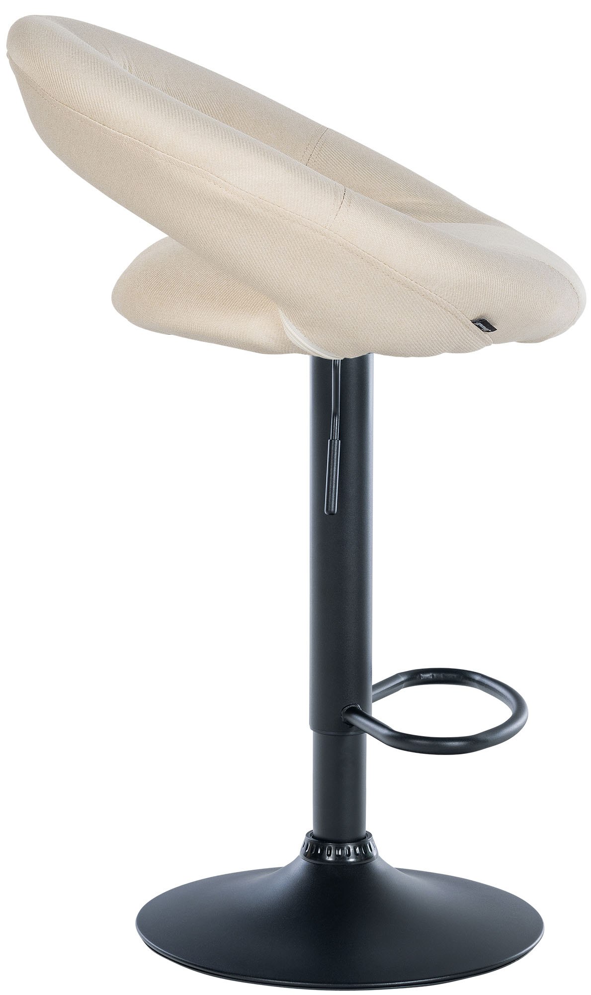 Barhocker Olinda Stoff schwarz, creme