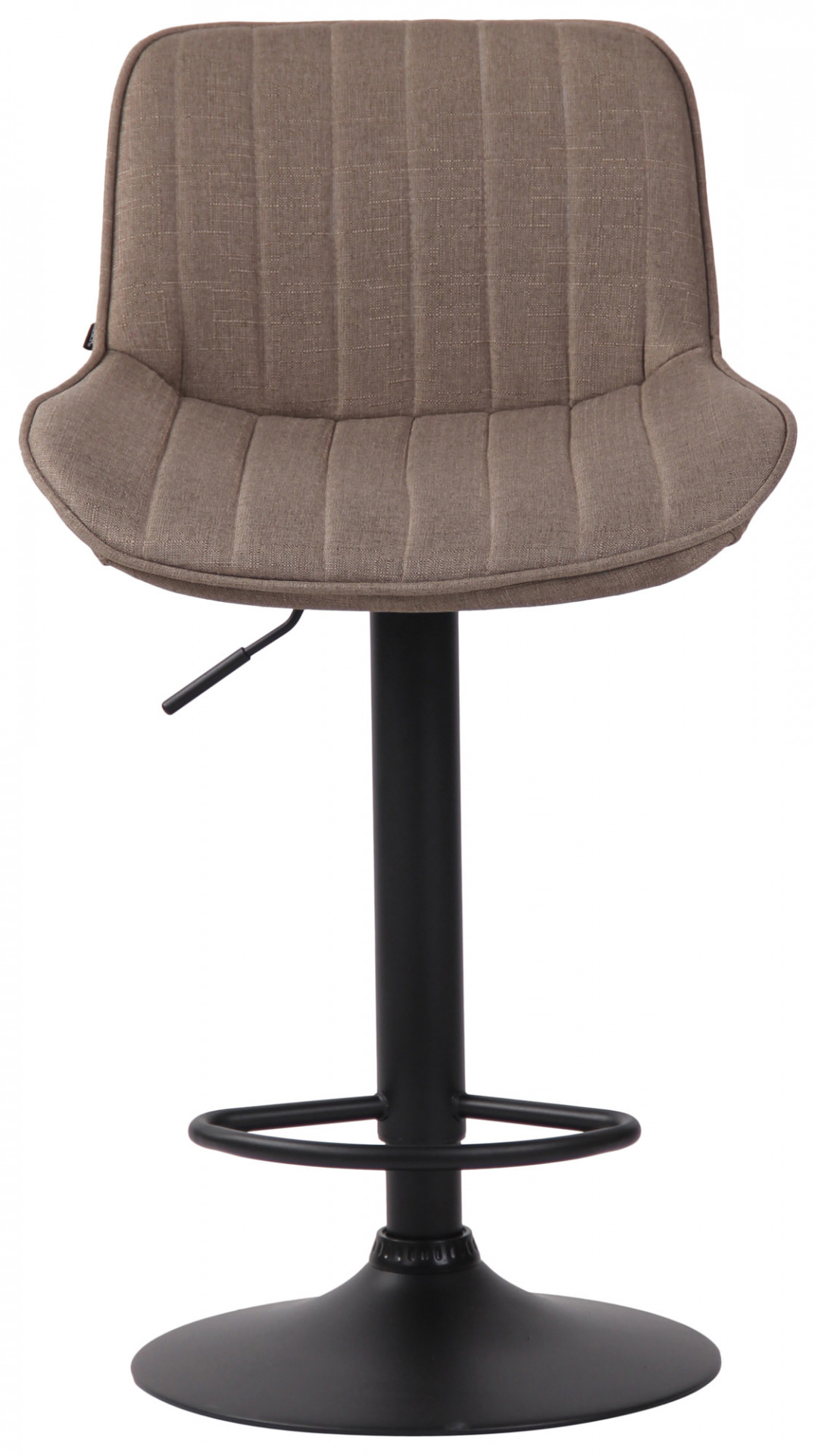 Barhocker Lentini Stoff schwarz, taupe