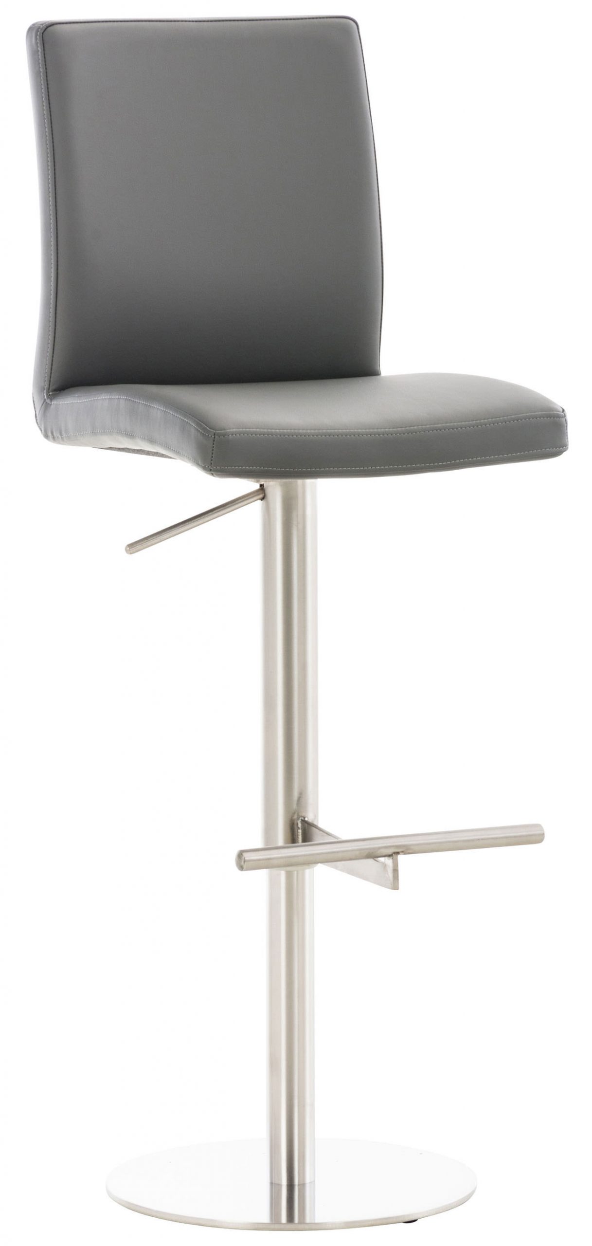 Barhocker Cadiz Kunstleder edelstahl, grau