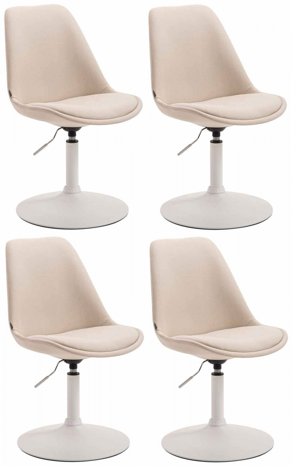 4er Set Stühle Maverick W Stoff, creme
