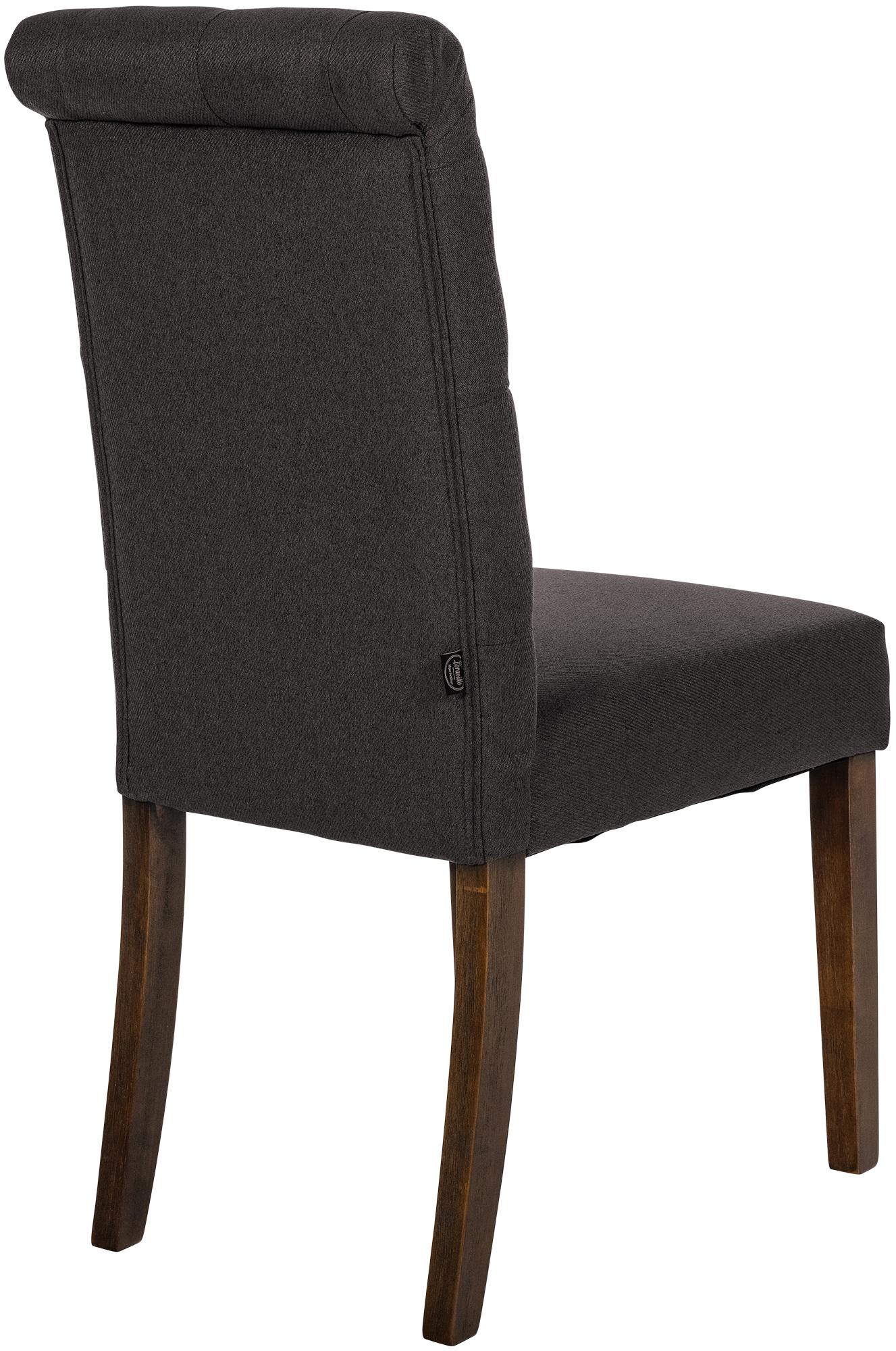 Esszimmerstuhl Lisburn Stoff, schwarz