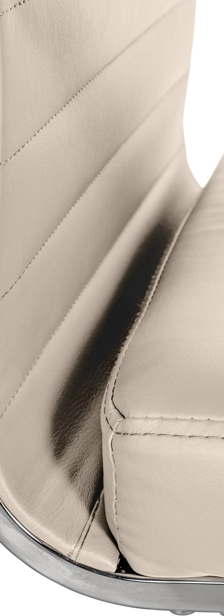 Bürostuhl Amadora Kunstleder, creme