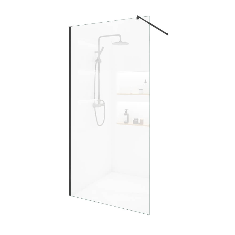 Duschabtrennung ESG-Glas BAKI - 140 x 200 cm Schwarz
