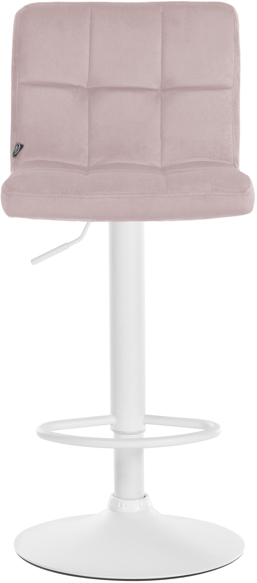 2er Set Barhocker Peru Samt weiß, rosa