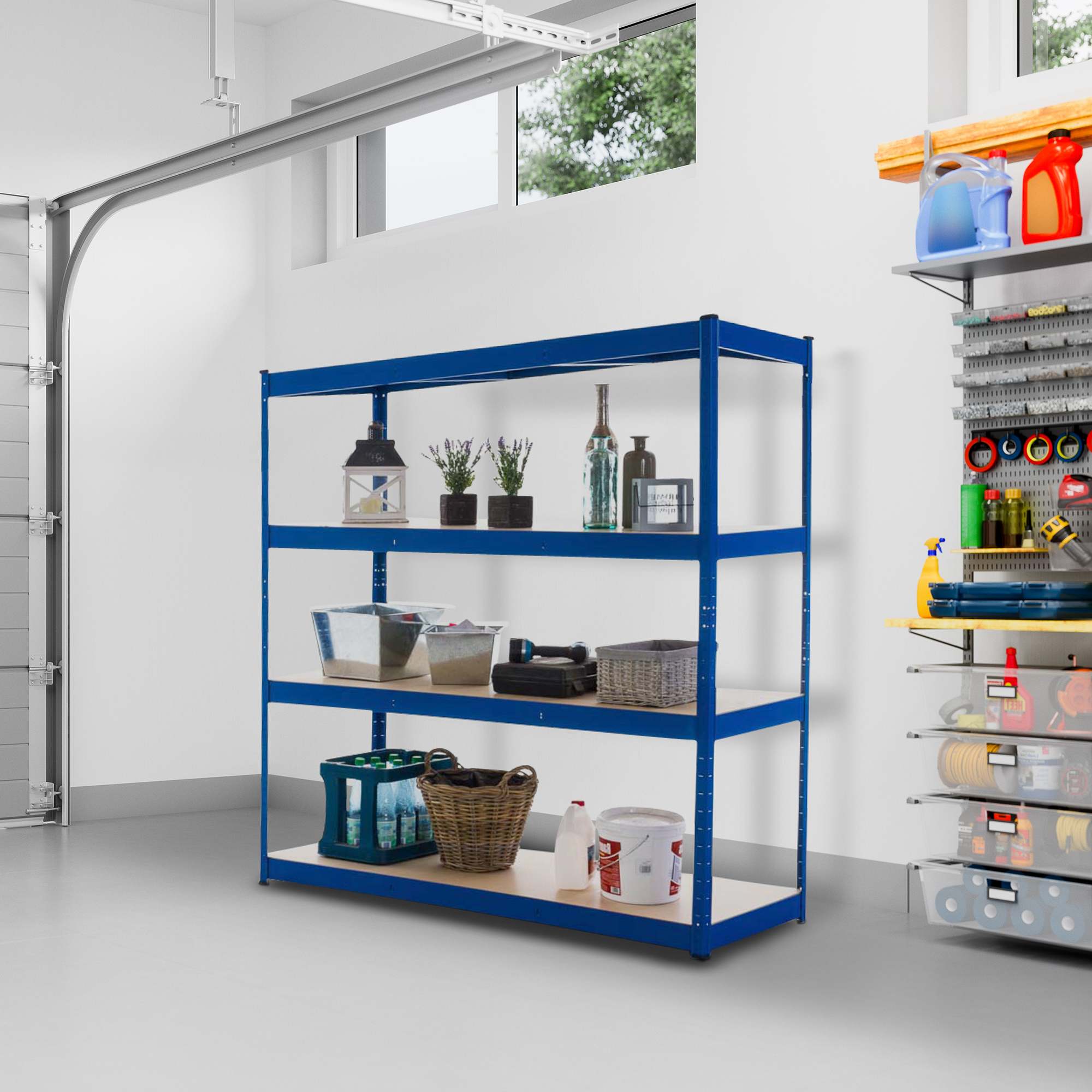 Lagerregal 160x60x180 cm, blau