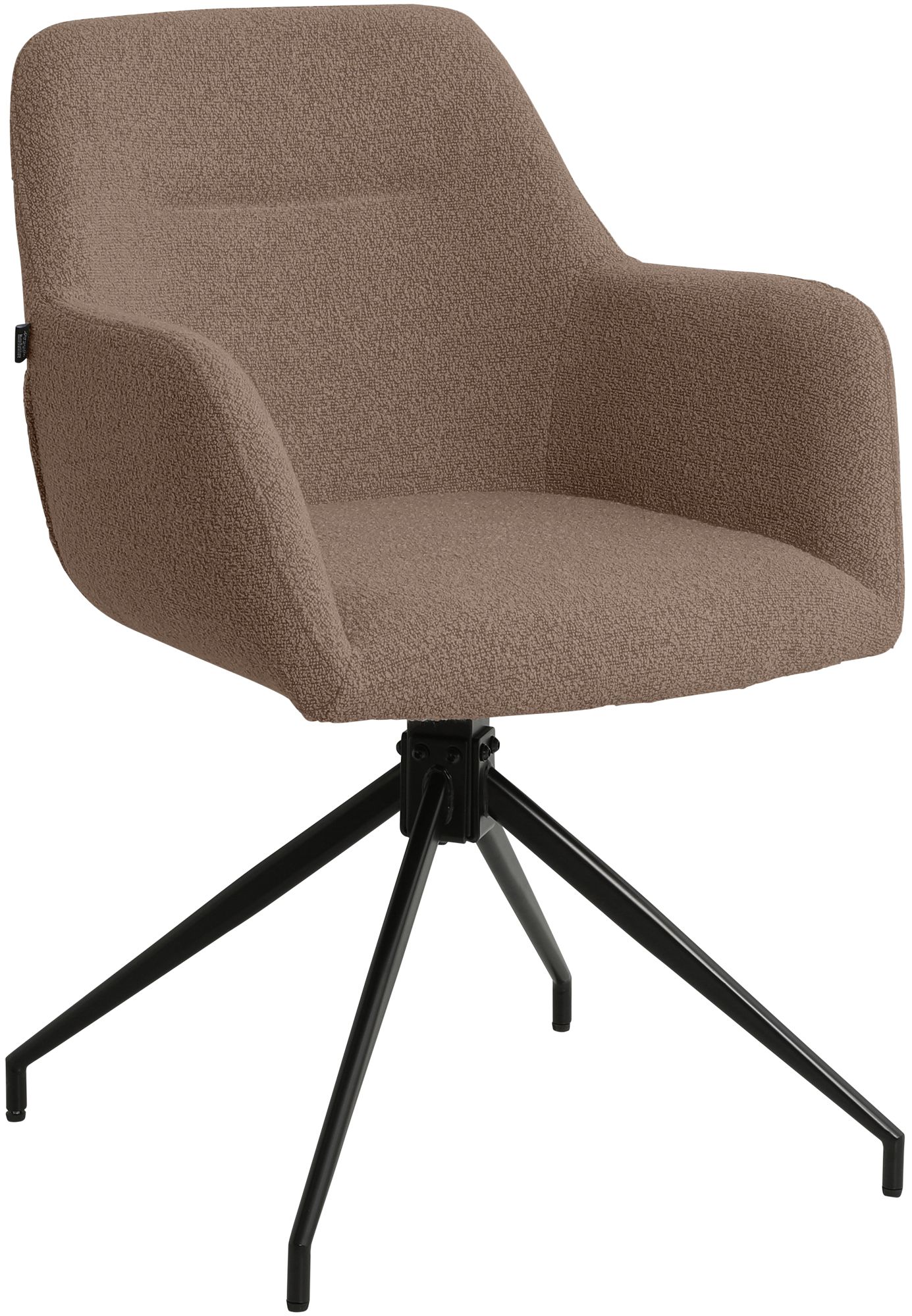 Esszimmerstuhl Merlinda Stoff Teddy, braun