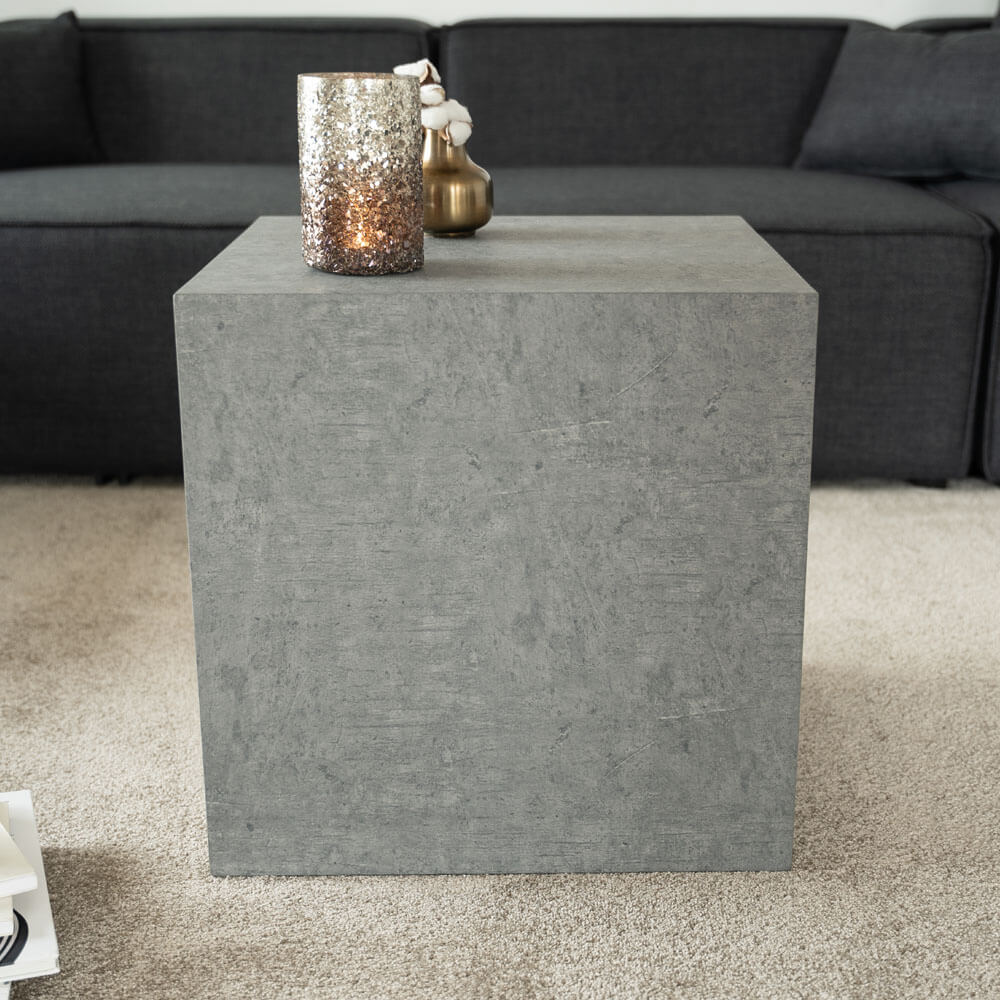 Couchtisch Marmor AMIRI M - 50 x 50 cm Grau