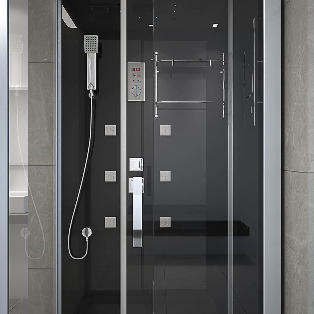 Duschkabine mit LED-Beleuchtung WAVE L - 100 x 80 cm