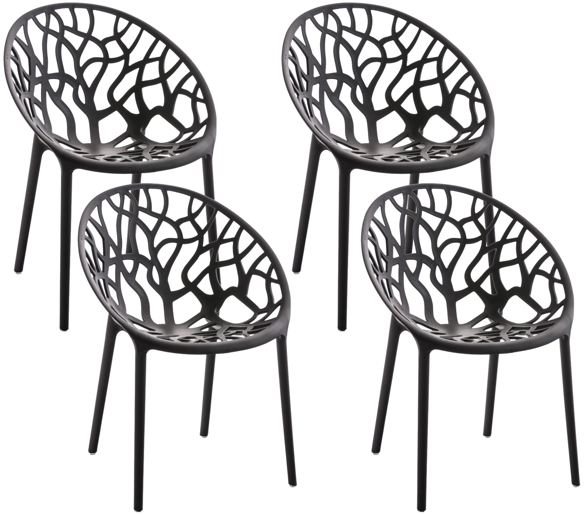 4er Set Stuhl Hope, schwarz