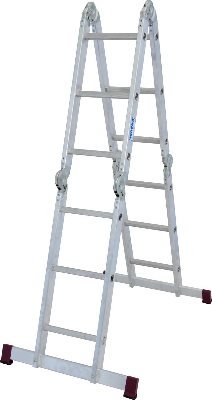 CORDA Gelenk-Universalleiter 4x3 Sprossen mit Plattform