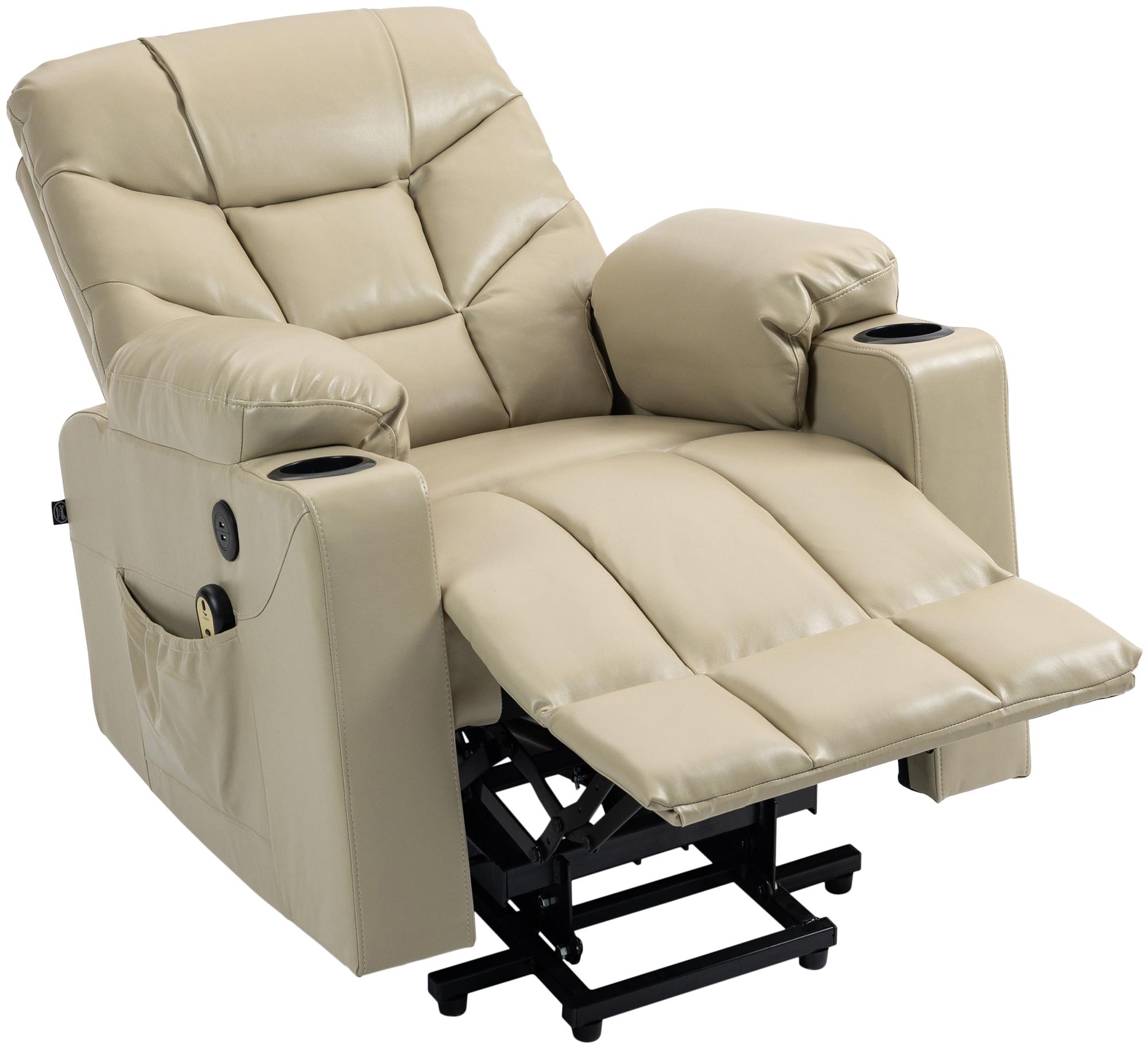 Sessel Andover Kunstleder, creme