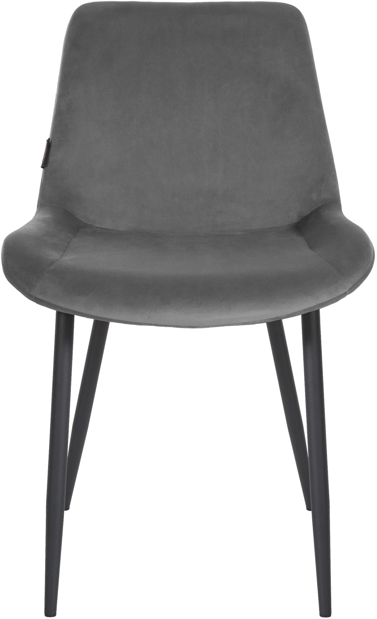 2er Set Esszimmerstühle Victoria Samt, grau