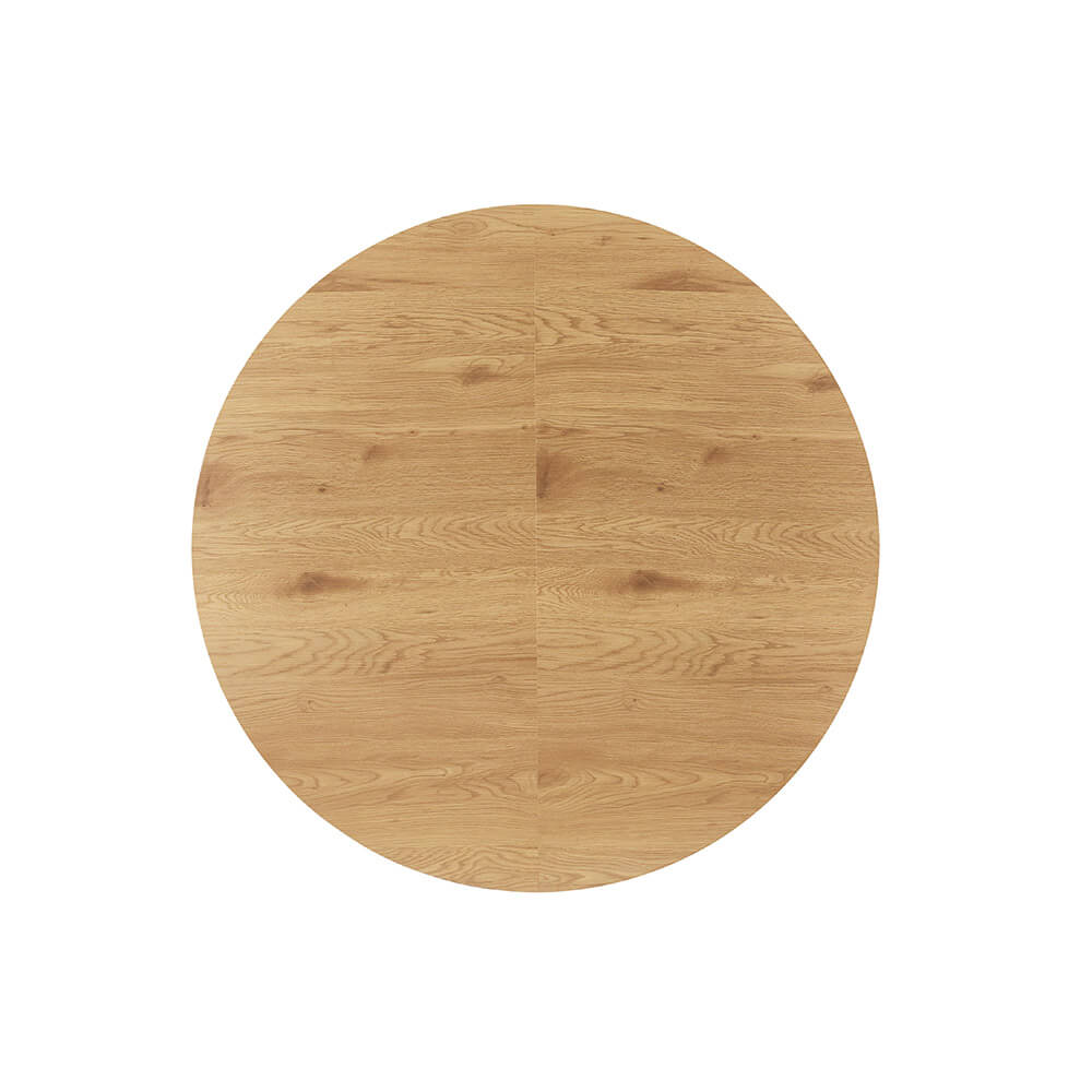 Esstisch Rund Ausziehbar AVENTURA inkl. Sternfuß - 120-160 x 120 cm Light Oak
