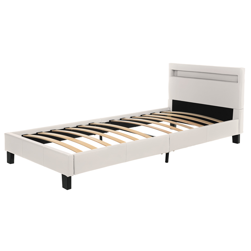 LED Bett ASTRO - 90 x 200 cm Weiß