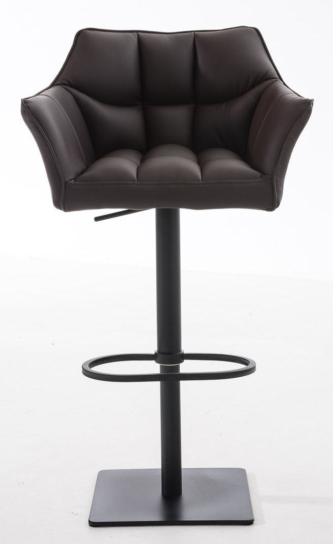 2er Set Barhocker Damaso Kunstleder schwarz, braun