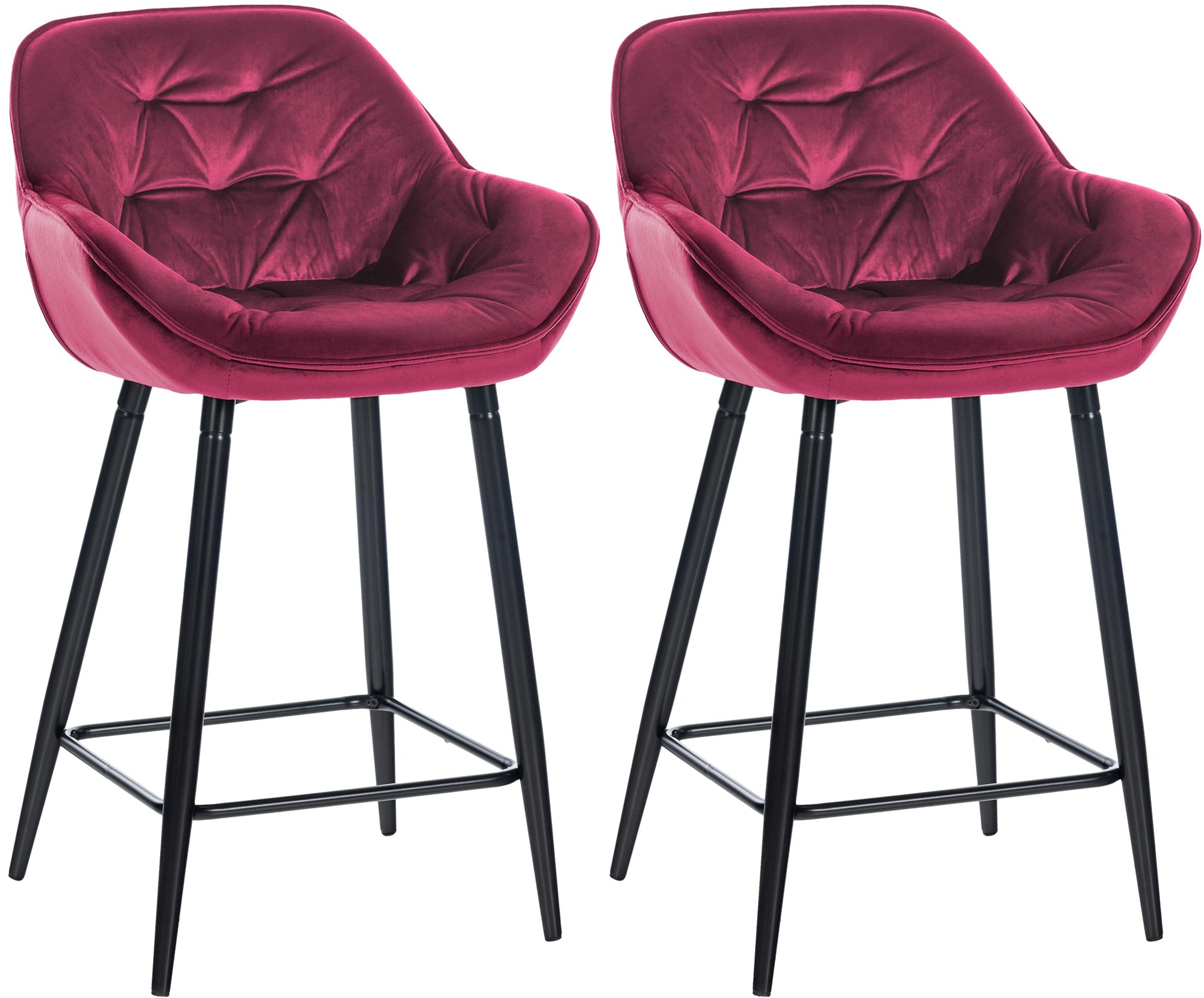 2er Set Barhocker Gibson 76 Samt, lila