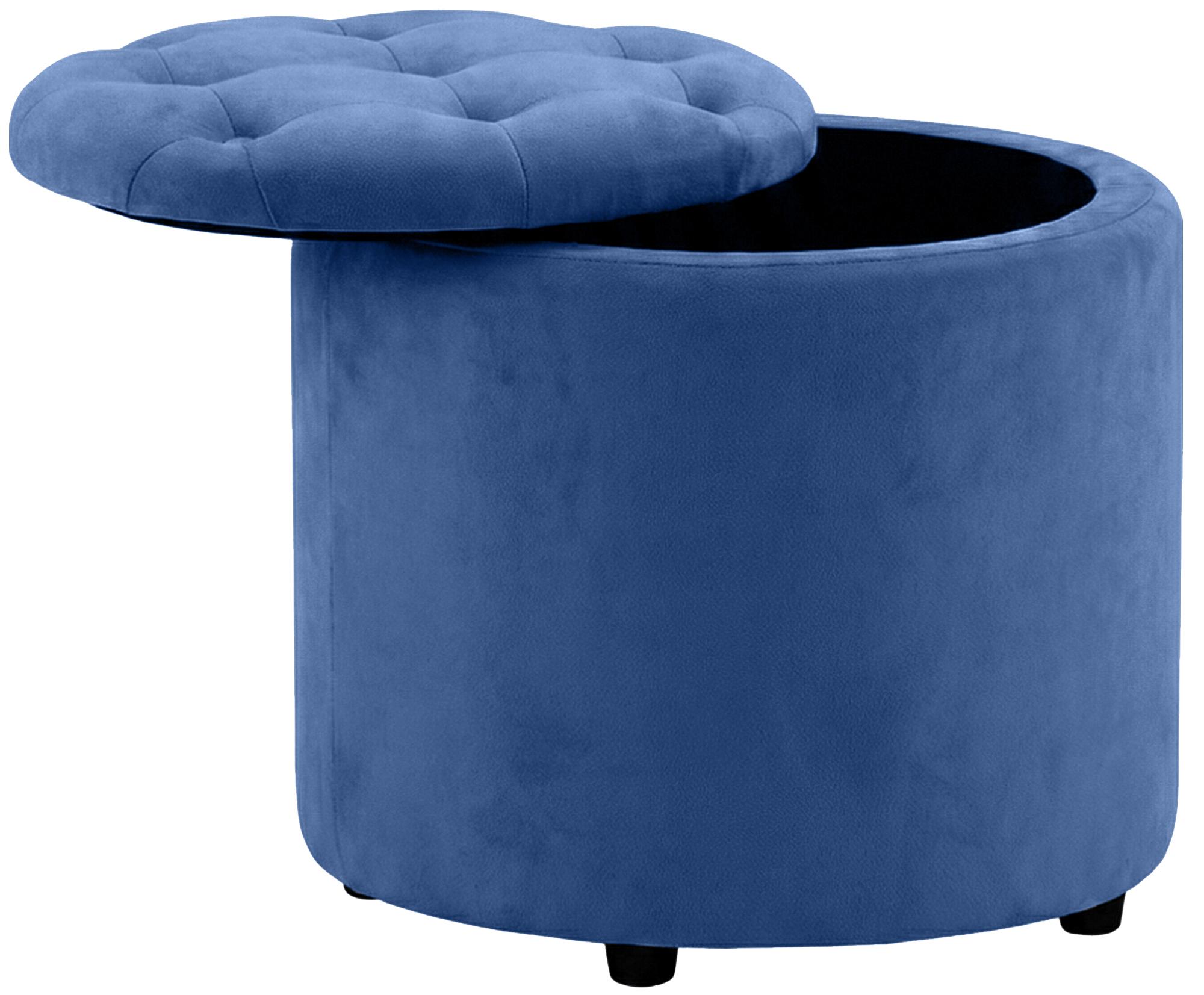 Sitzhocker Pantin Samt, blau