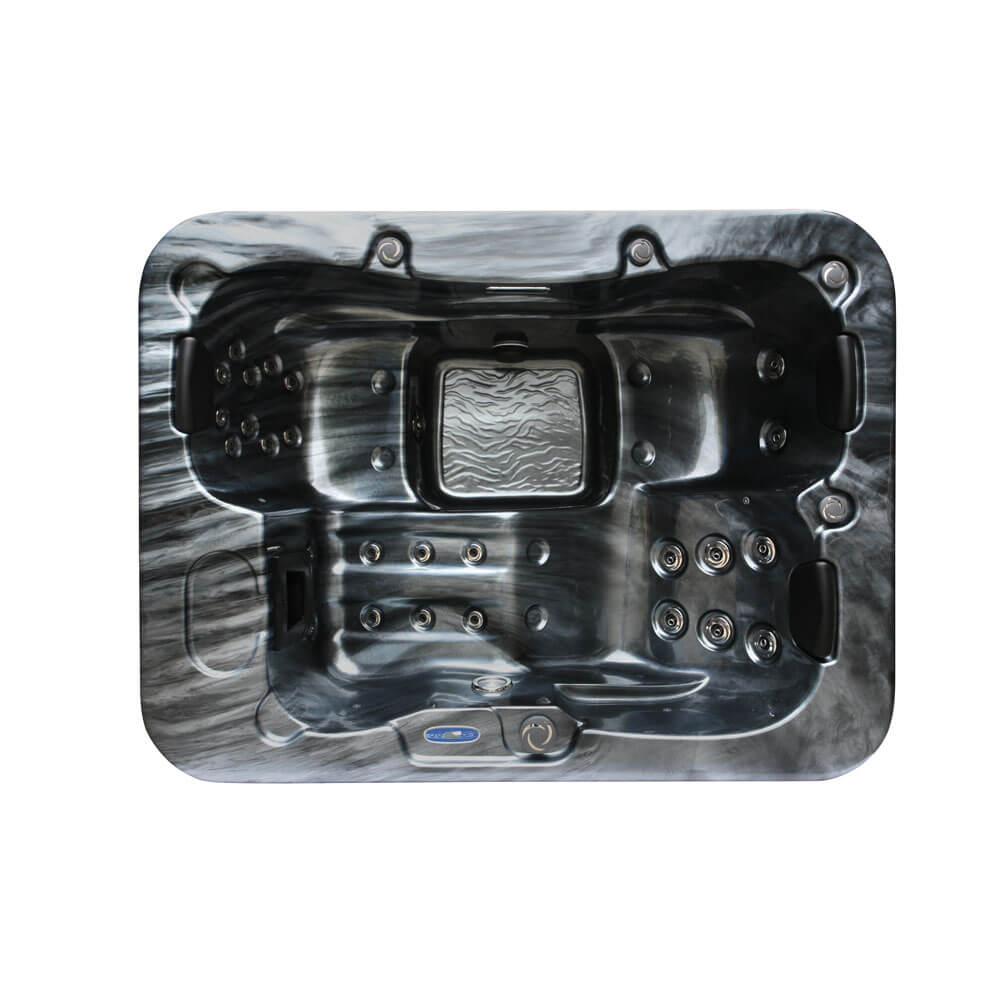 Outdoor Whirlpool BLACK MARBLE PURE - 210 x 160 cm für 3 Personen